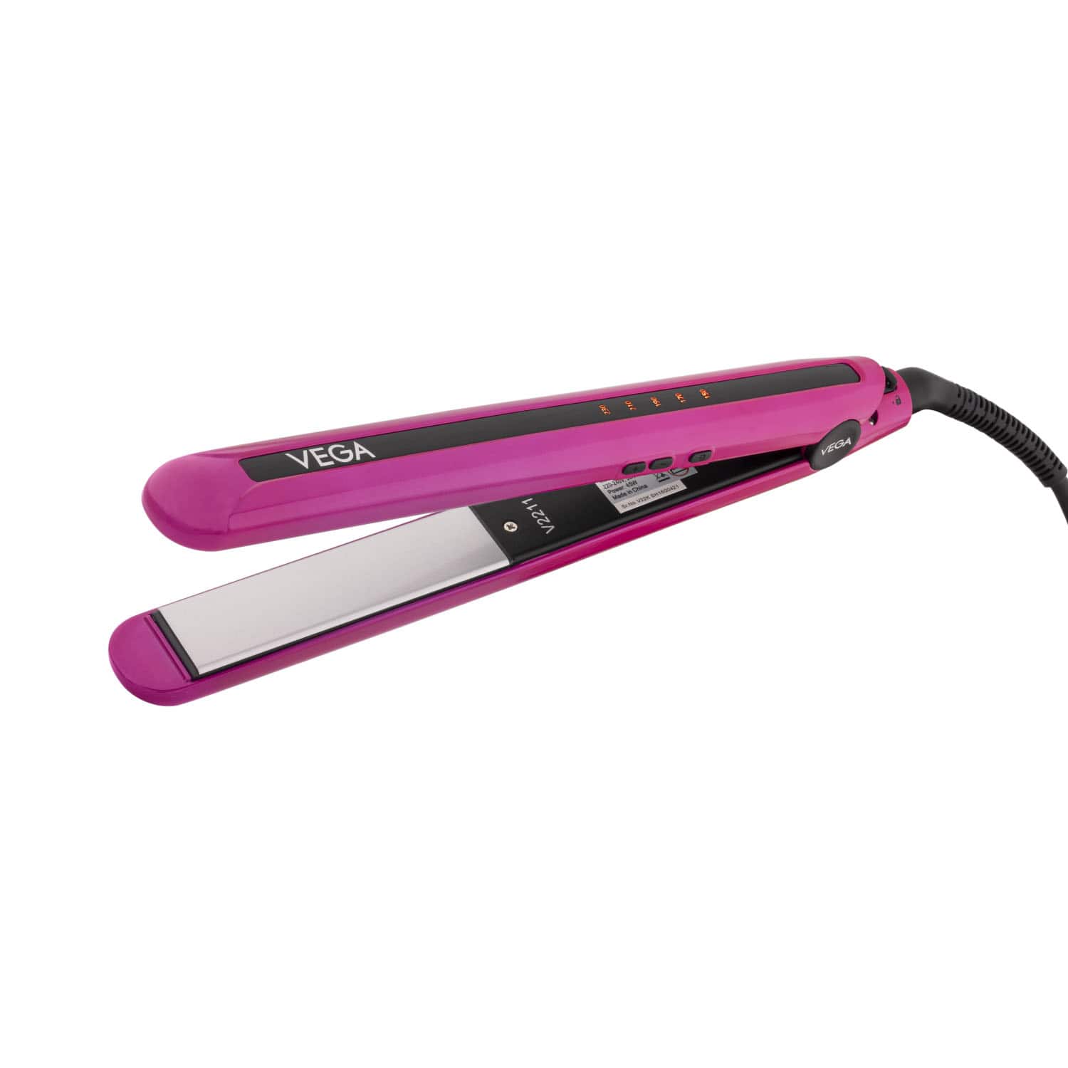 Vega | Vega Trendy Hair Straightener with Ceramic Coated Floating Plates (VHSH-16) Pink (473 g)