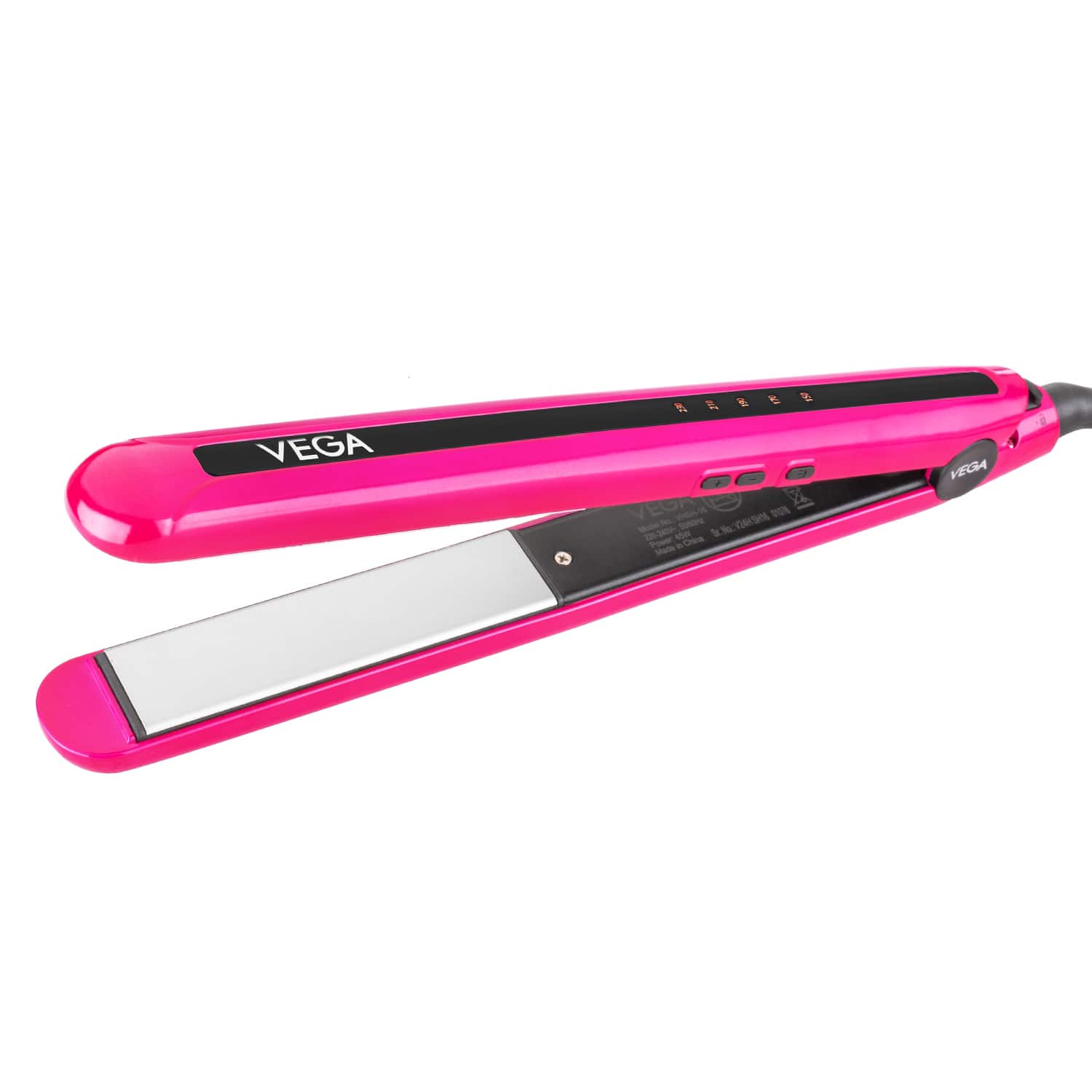 Vega | Vega Trendy Hair Straightener with Temperature Setting Quick Heatup Auto Shut-off Pink (VHSH-16)