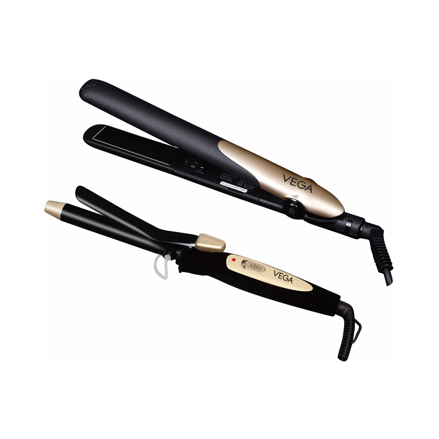 Vega | Vega Miss Dazzle Styling Set for Women Hair Straightener with 19mm Barrel Hair Curler VHSS-02(549 g)