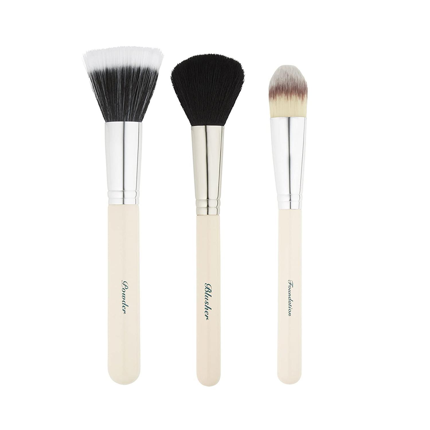 The Vintage Cosmetic Company | The Vintage Cosmetic Company Essential Face Brush Set (3Pcs)
