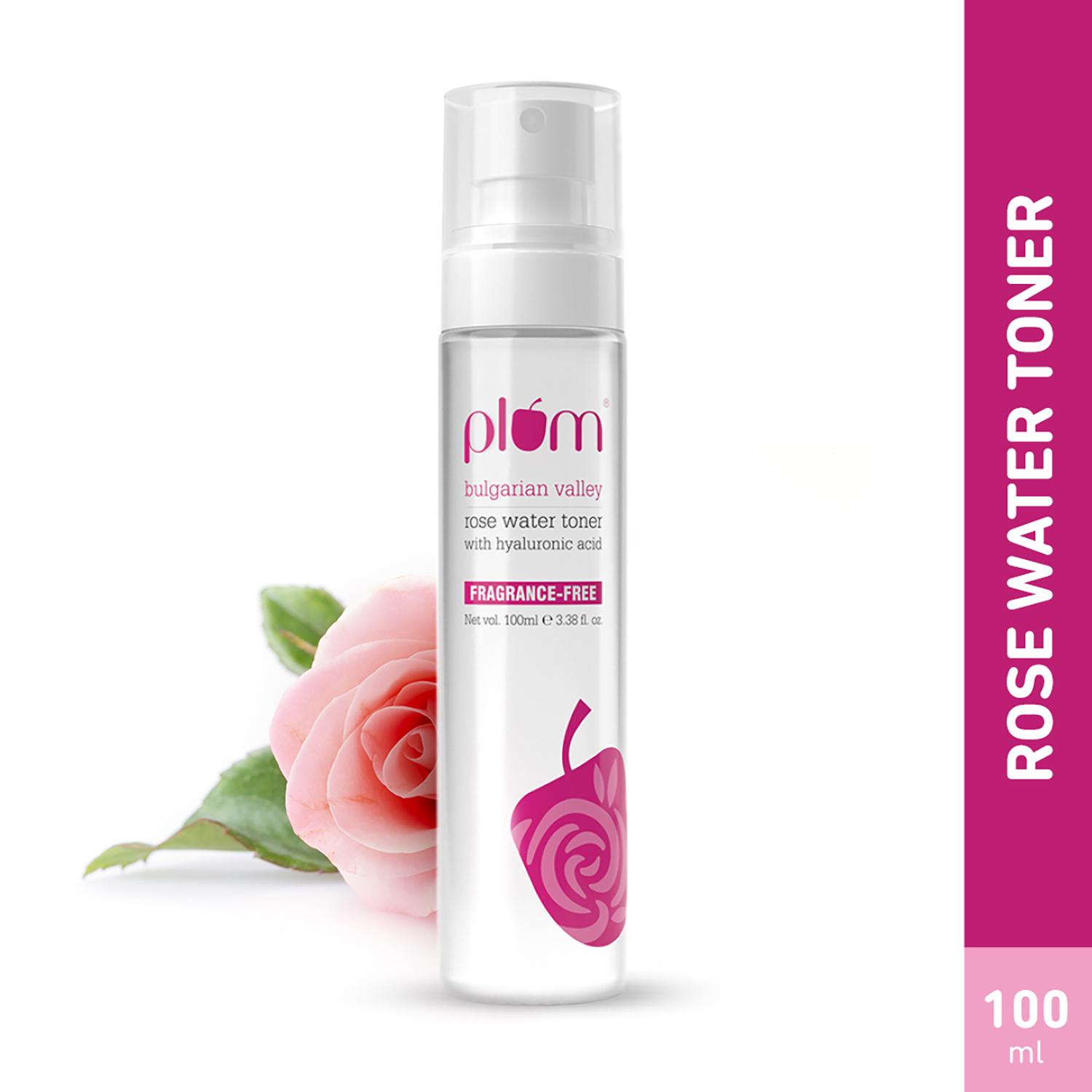 Plum | Plum Bulgarian Valley Rose Water Alcohol-Free Toner, Hyaluronic Acid, Hydrates & Refreshes (100ml)