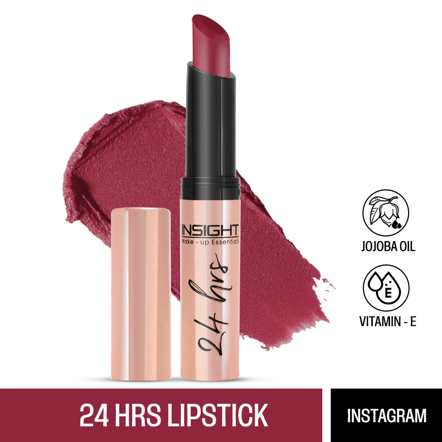Insight Cosmetics | Insight Cosmetics 24 Hrs Non Transfer Matte Lipstick - 24 Instagram (3g)