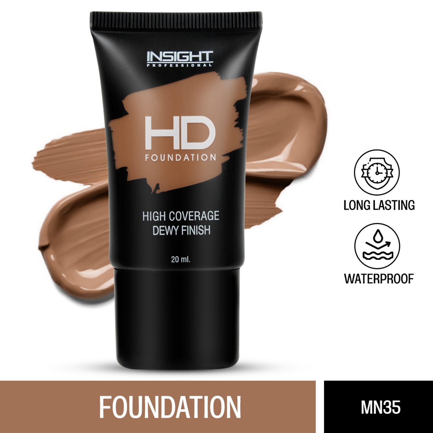 Insight Cosmetics | Insight Cosmetics Dewy Finish HD Foundation - MN 35 (20ml)