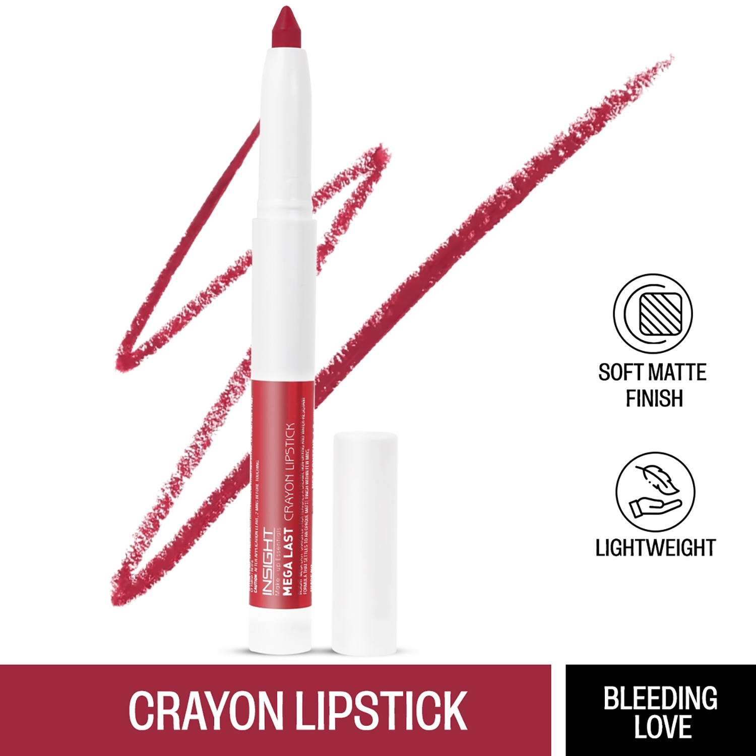 Insight Cosmetics | Insight Cosmetics Mega Last Crayon Lipstick - 07 Bleeding Love (1.3g)