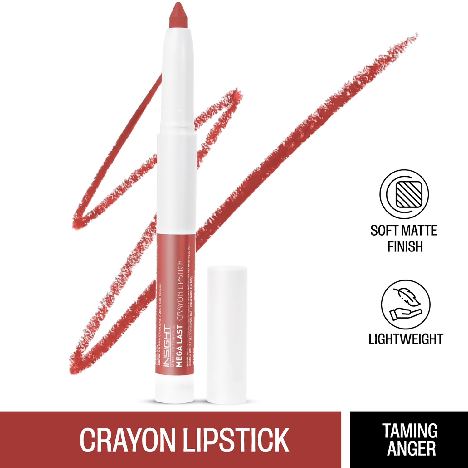 Insight Cosmetics | Insight Cosmetics Mega Last Crayon Lipstick - 22 Taming Anger (1.3g)