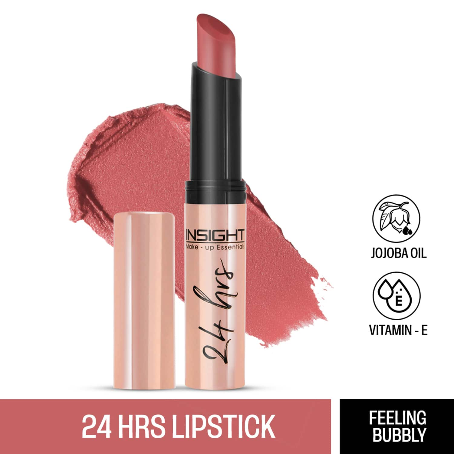 Insight Cosmetics | Insight Cosmetics Make-Up Essential 24 Hrs Non Transfer Matte Lipstick - 07 Feeling Bubbly (3g)