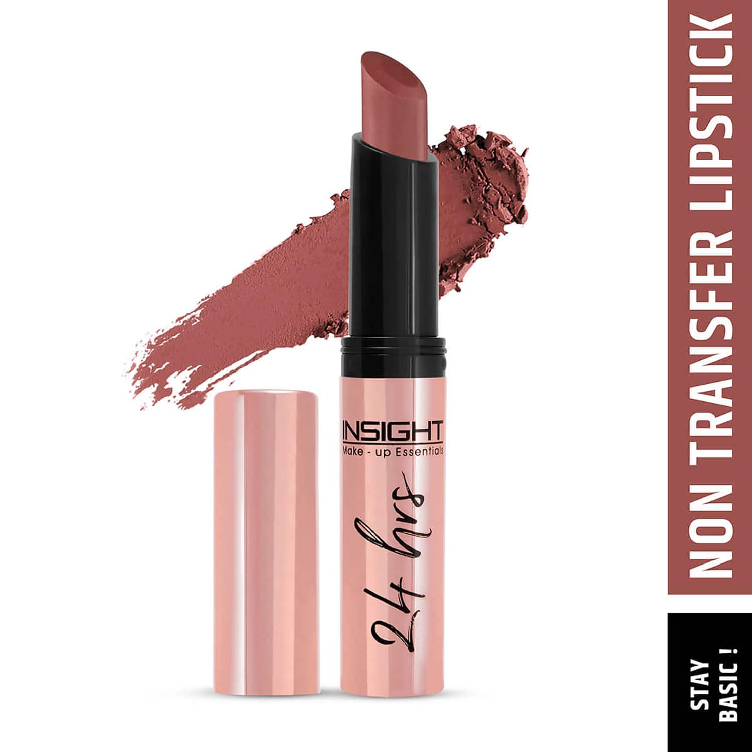 Insight Cosmetics | Insight Cosmetics 24 Hrs Non Transfer Matte Lipstick - 08 Stay Basic ! (3g)