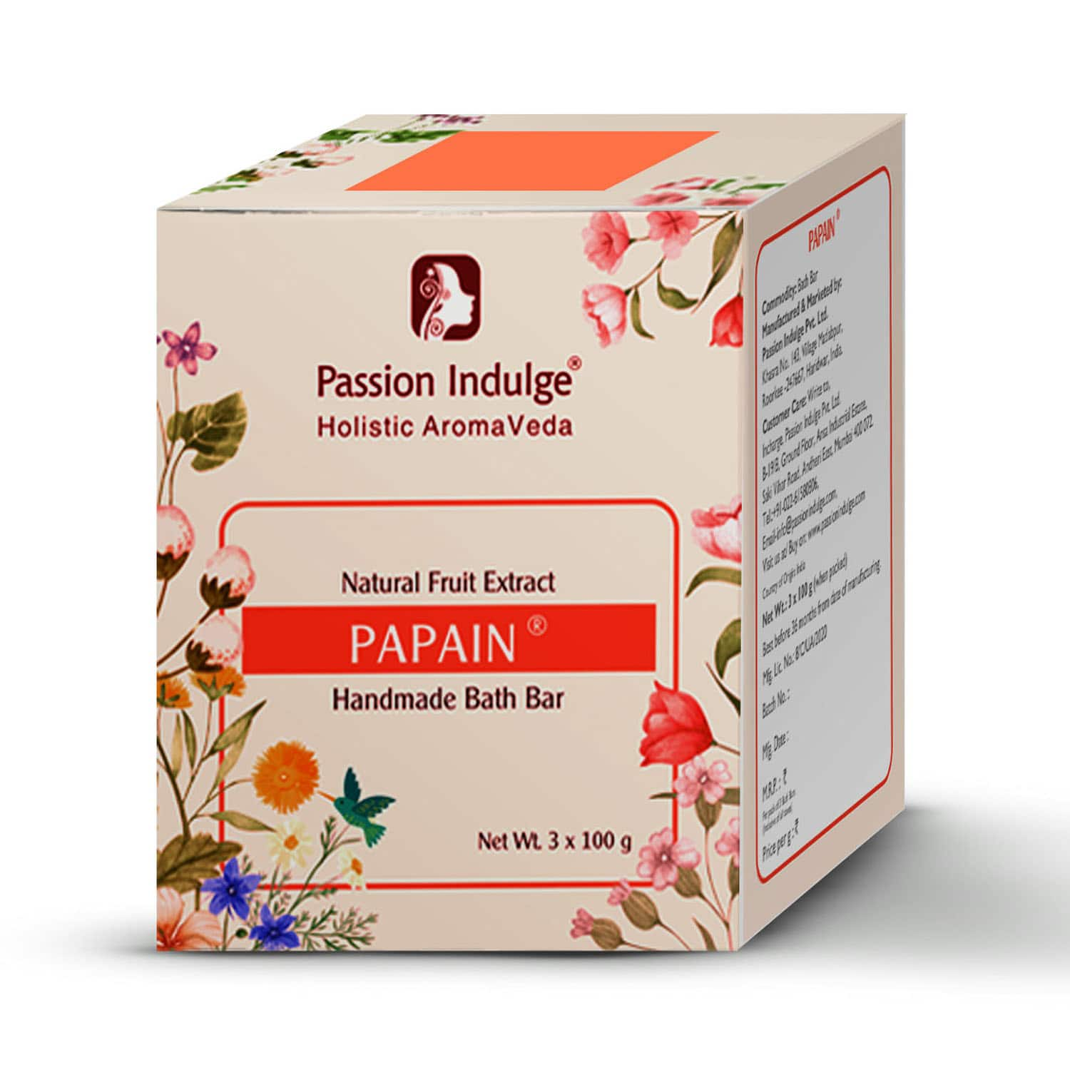 Passion Indulge | Passion Indulge Papain Handmade Bath Bar Soap - Pack Of 3 (100 gm Each)