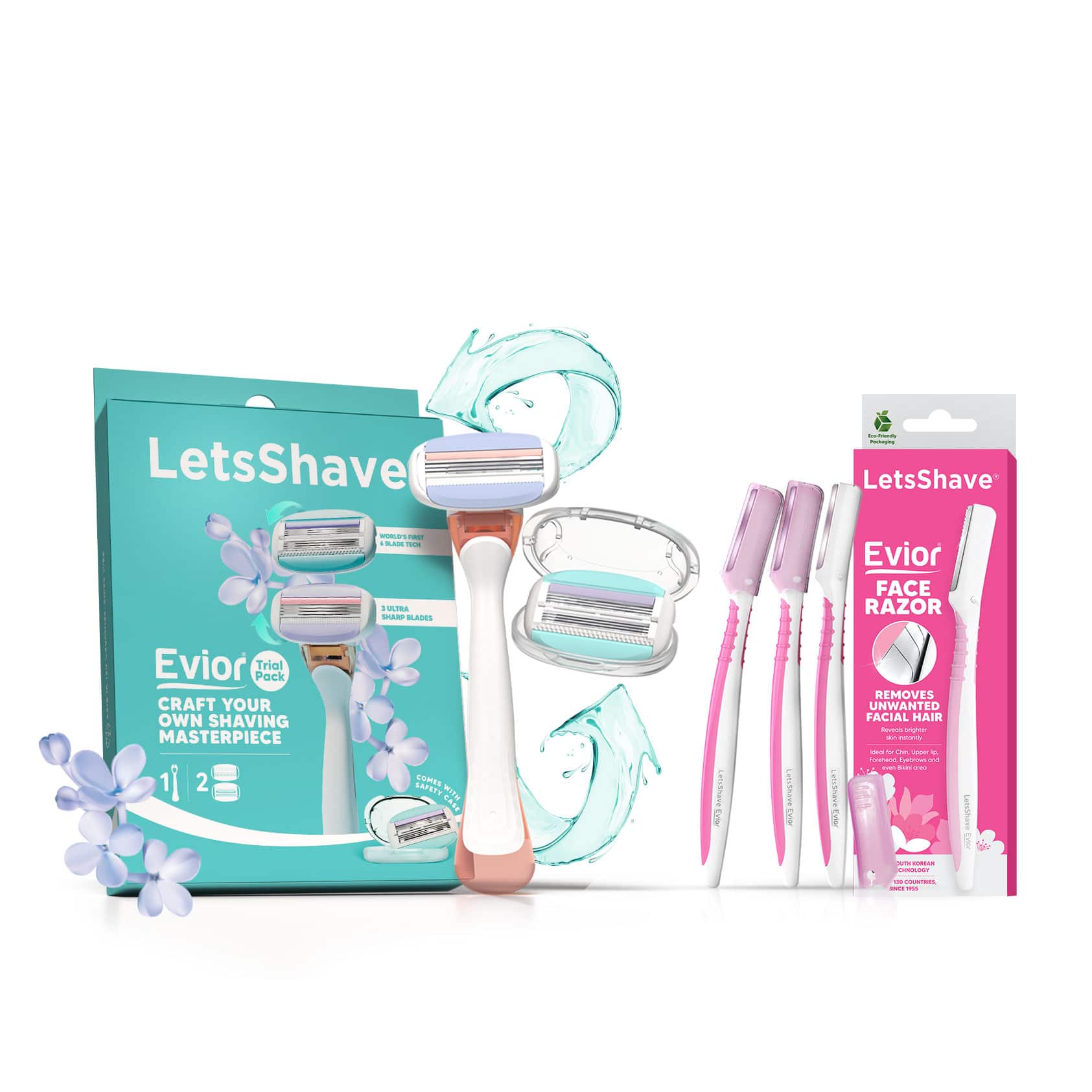 LetsShave | LetsShave Evior Kit (6 Razor + Face Razor 3Pcs) for Women