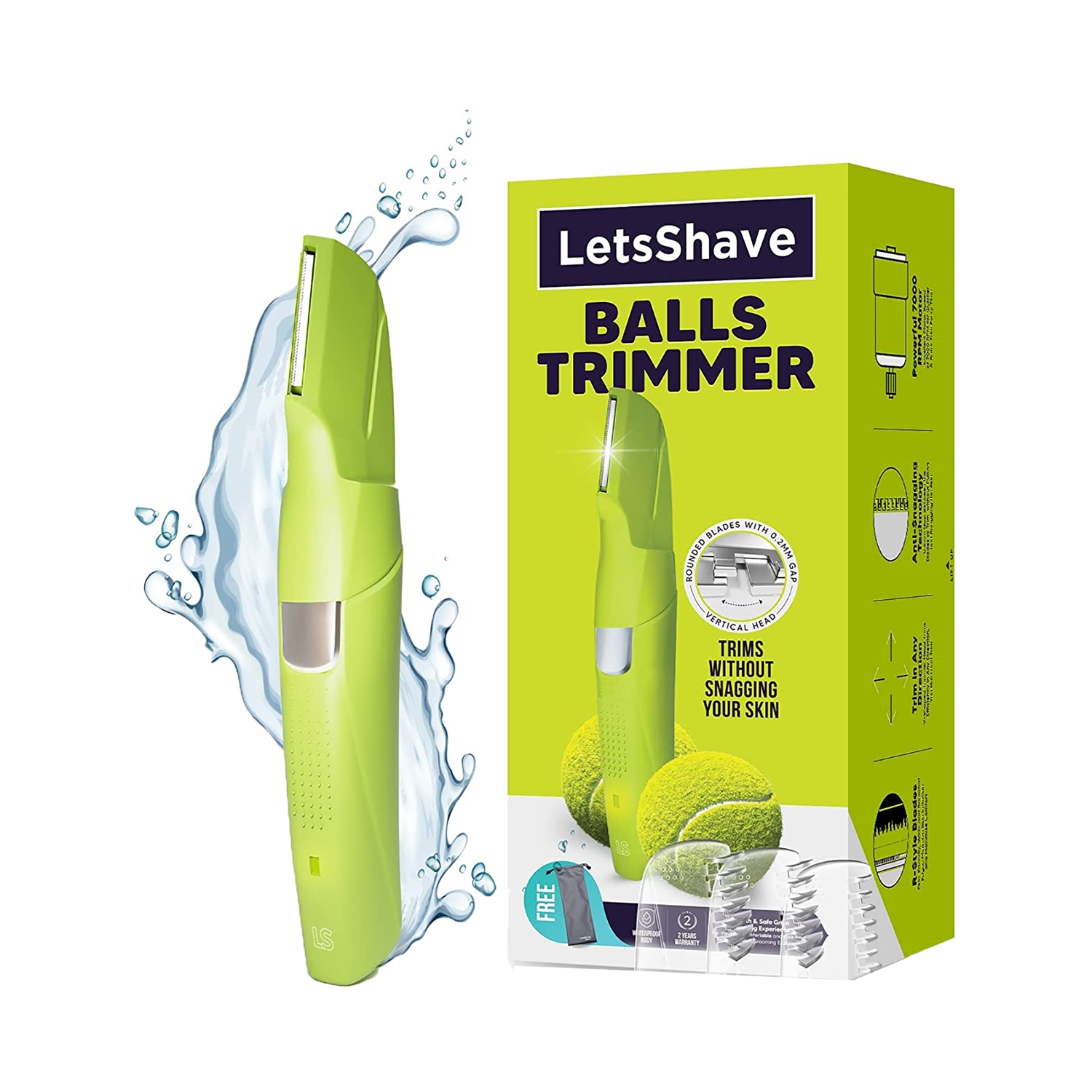 LetsShave | Letsshave Balls Trimmer & Body Groomer - Green