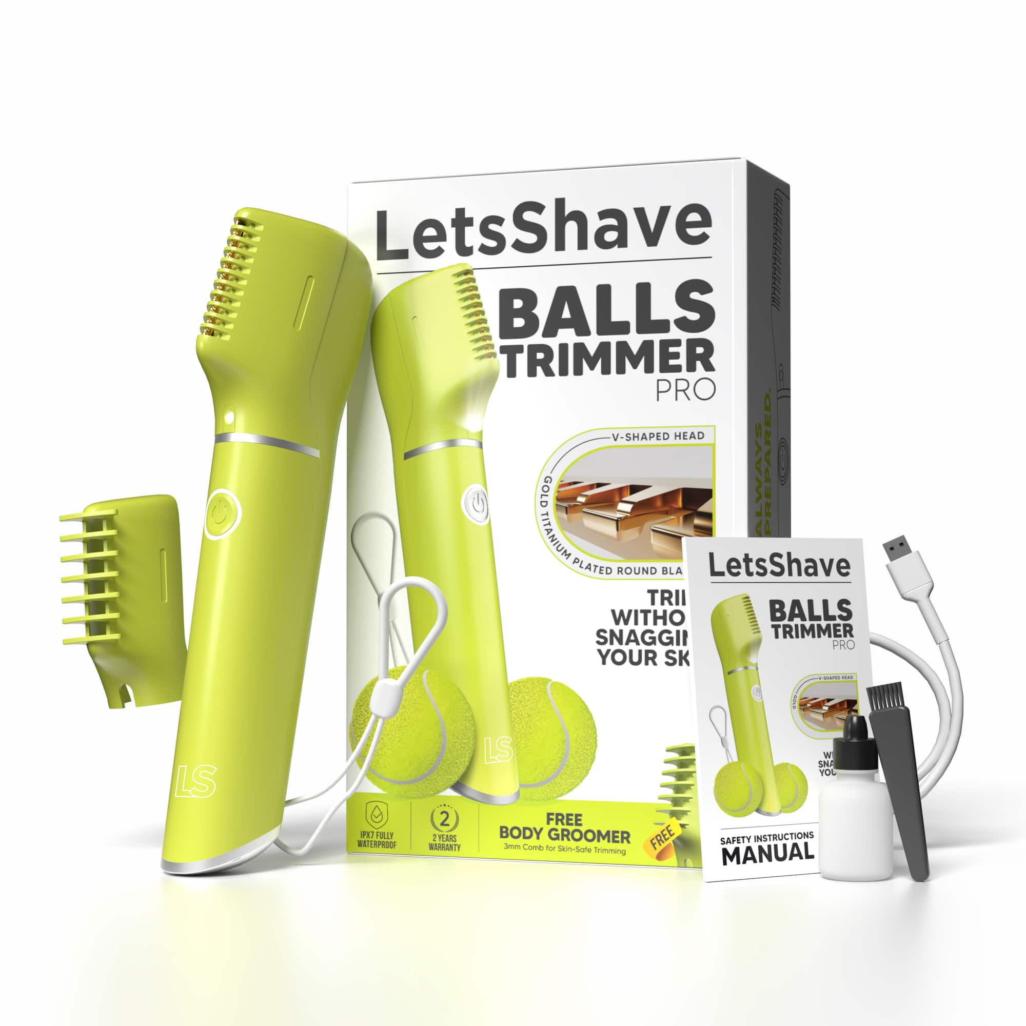 LetsShave | LetsShave Balls Trimmer & Body Groomer - Green