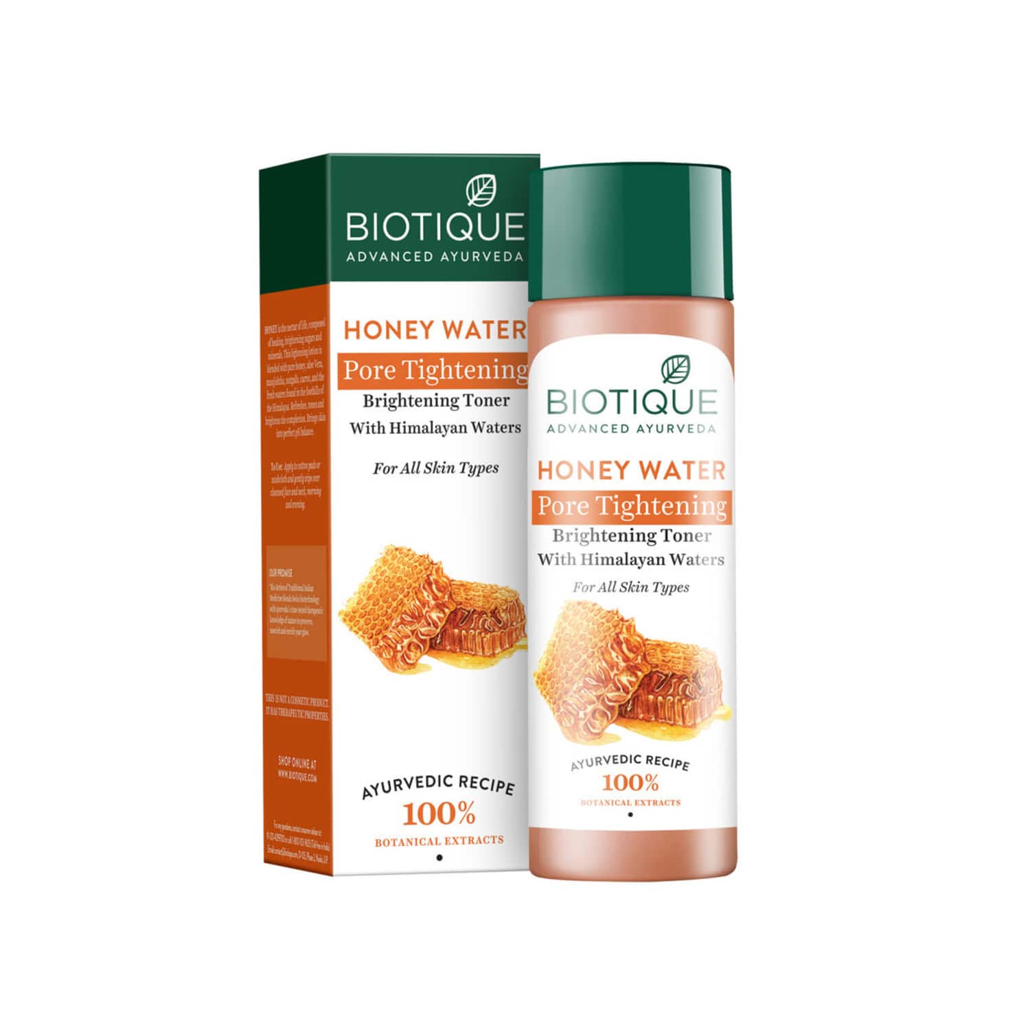 Biotique | Biotique Honey Water Pore Tightening Brightening Toner (120ml)