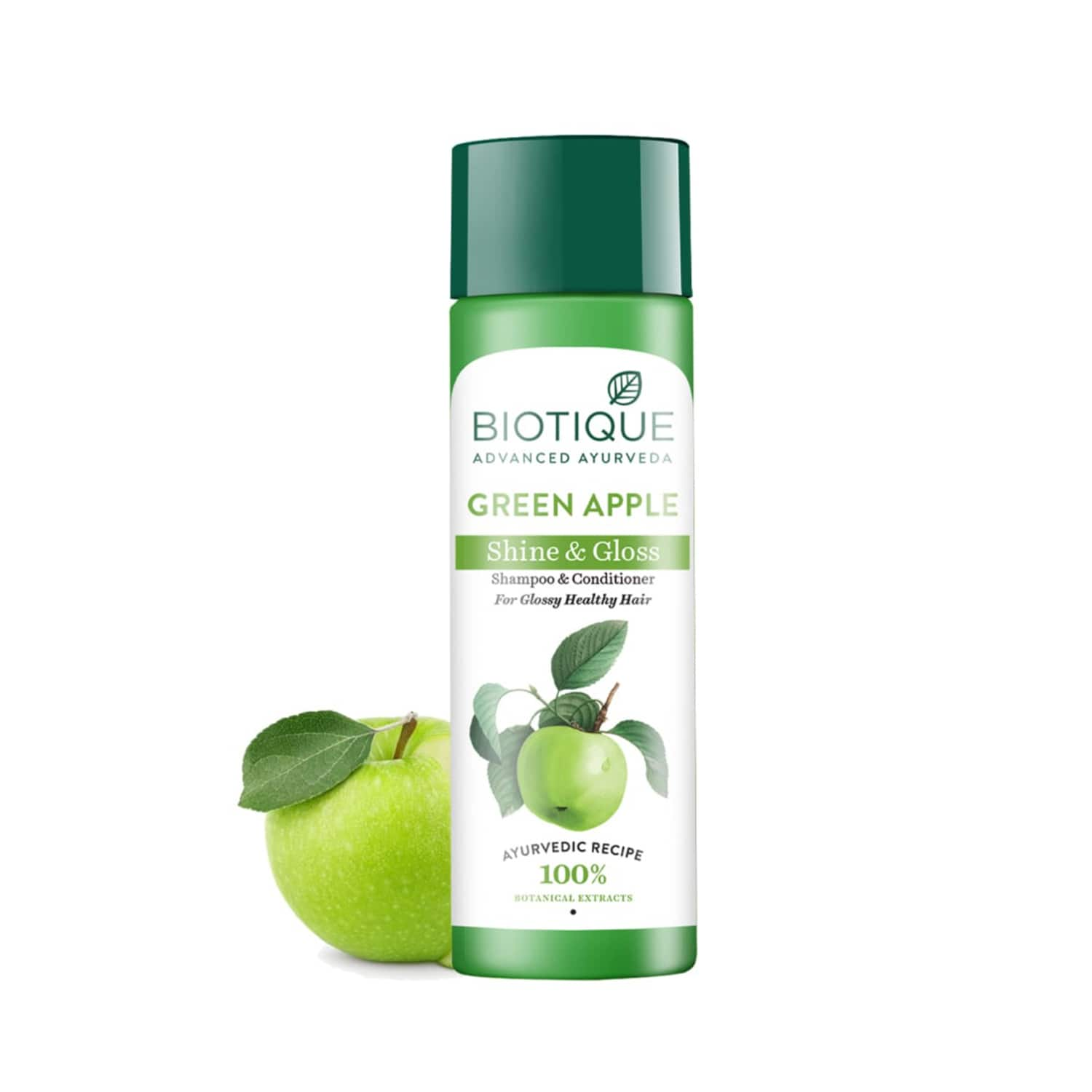 Biotique | Biotique Green Apple Shine & Gloss Shampoo & Conditioner (120ml)