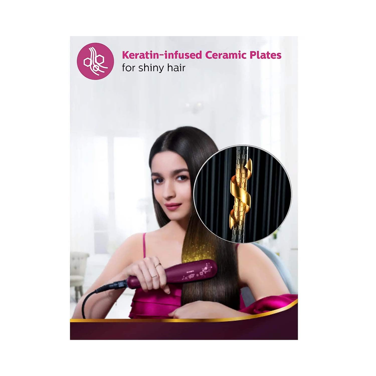 Philips hair straightener with ceramic plates online