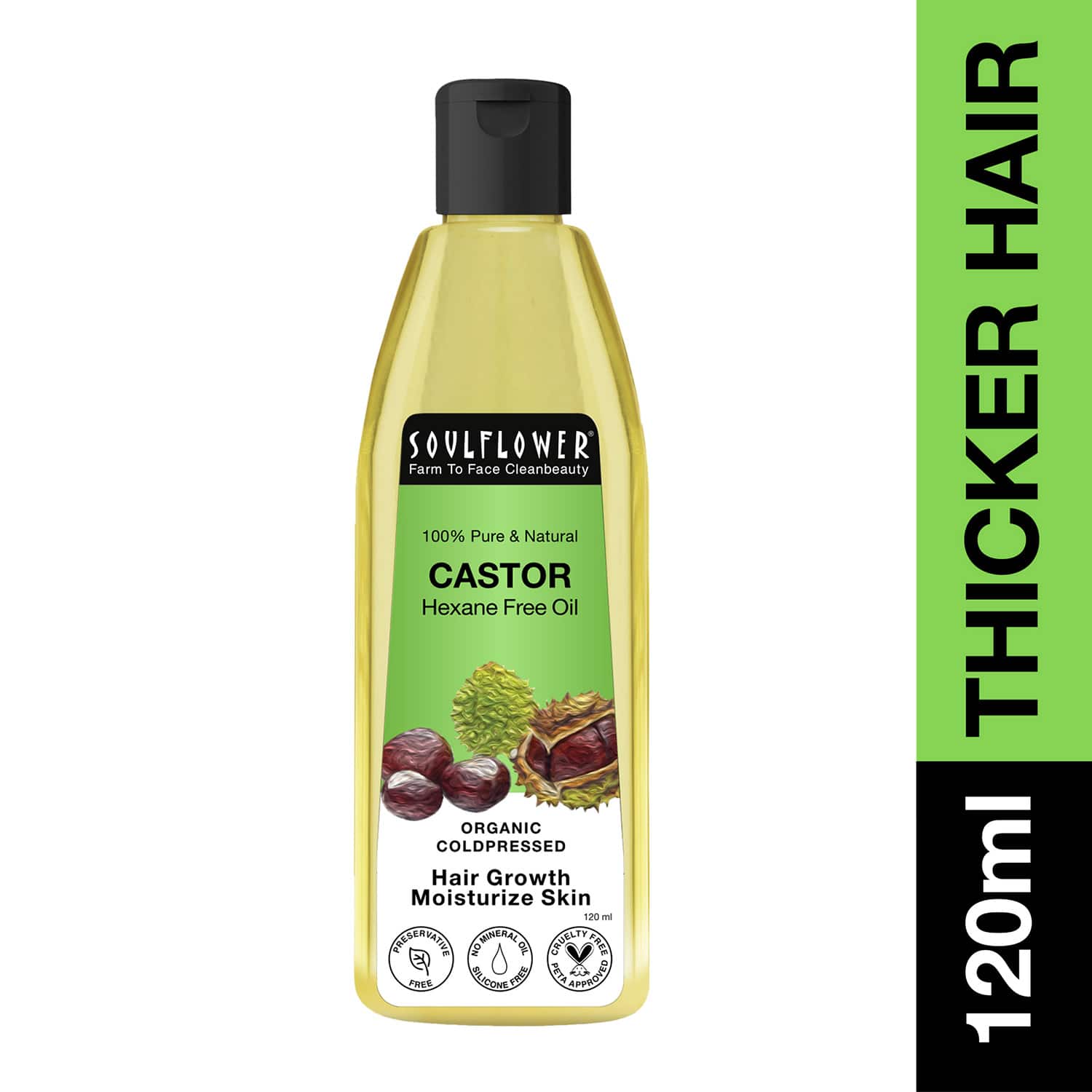 Soulflower | Soulflower Cold Pressed Castor Carrier Oil - (120ml)