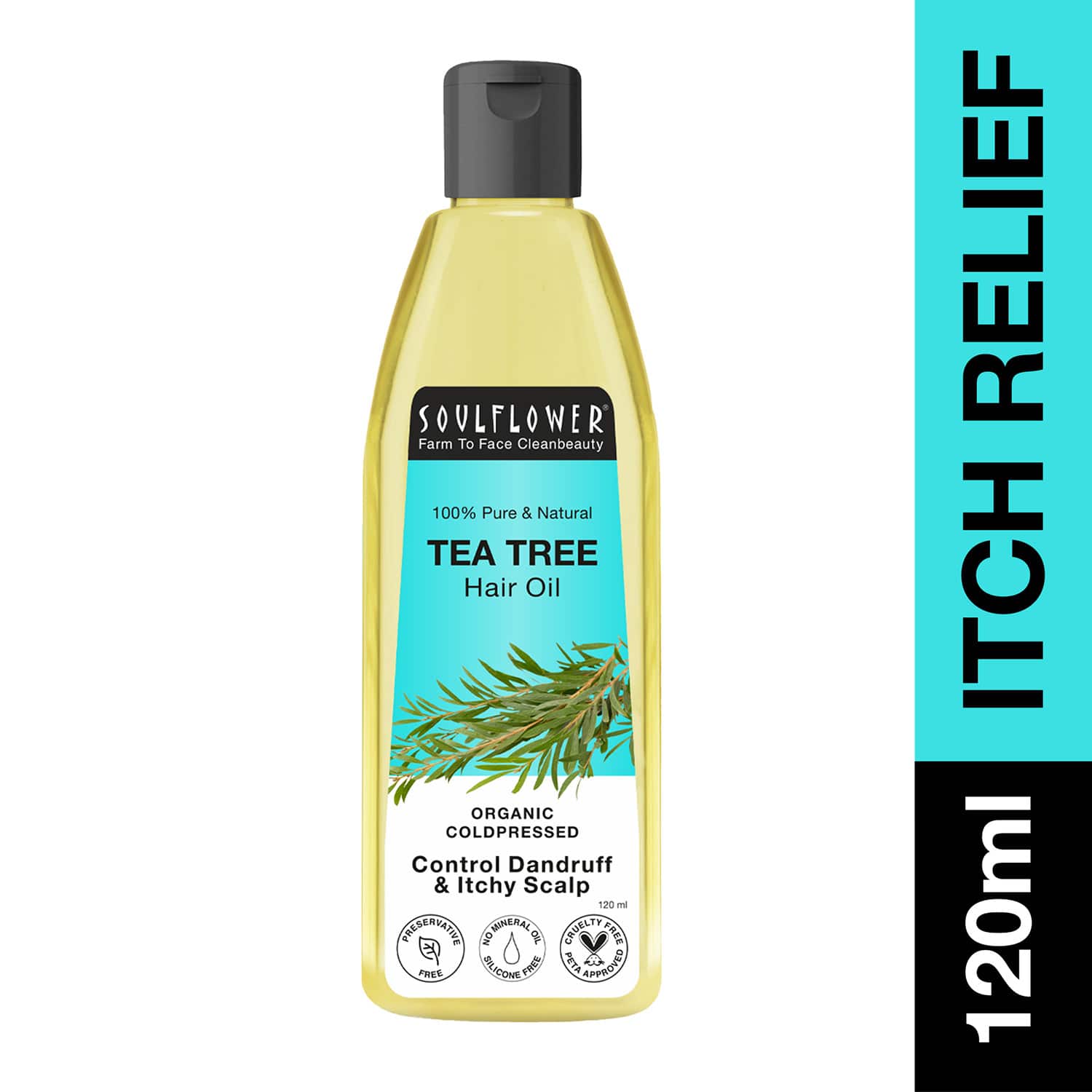 Soulflower | Soulflower Tea Tree Scalp and Dandruff Care Vitamin E Oil (120ml)