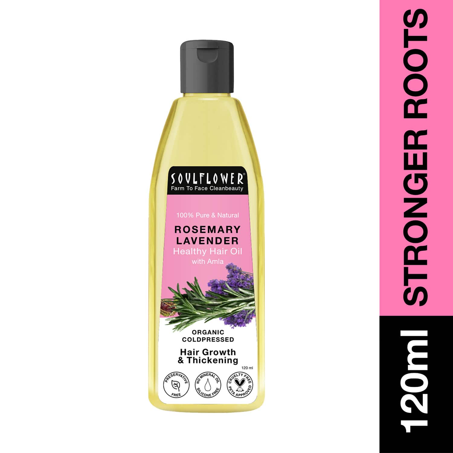 Soulflower | Soulflower Pure And Natural Rosemary Lavender Healthy Hair Oil (120ml)