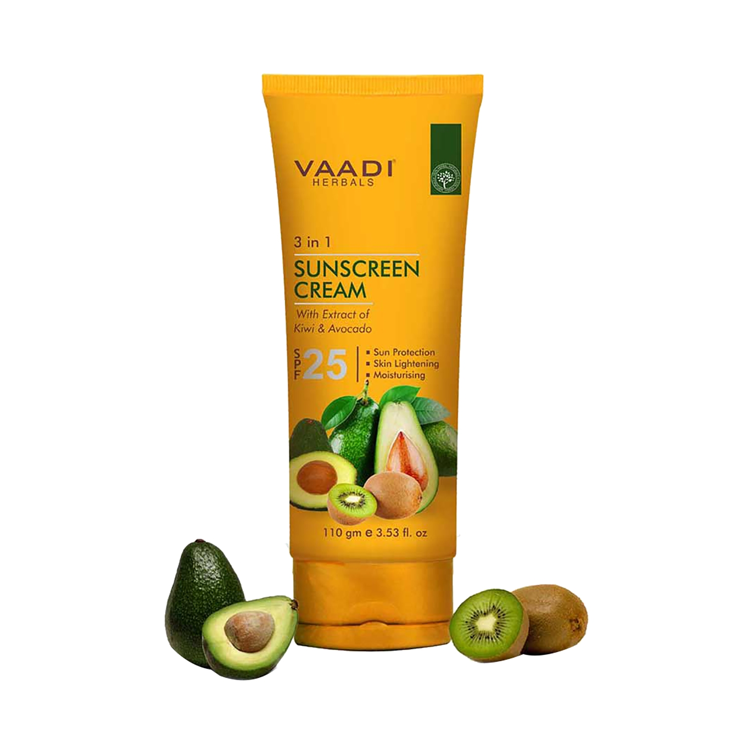 Vaadi Herbals | Vaadi Herbals Sunscreen Cream With Extracts Of Kiwi & Avocado SPF 25 (110g)