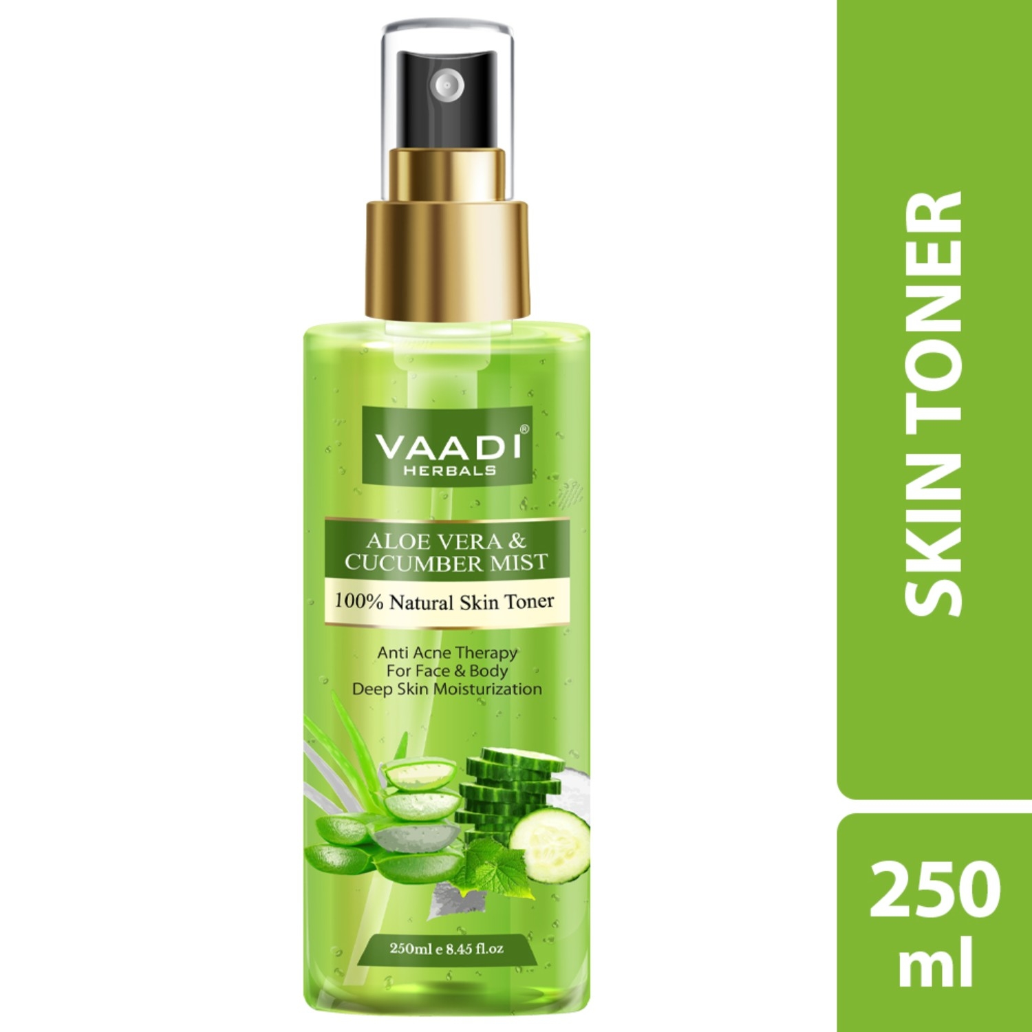 Vaadi Herbals | Vaadi Herbals Aloe Vera and Cucumber Mist 100% Natural Skin Toner (250ml)