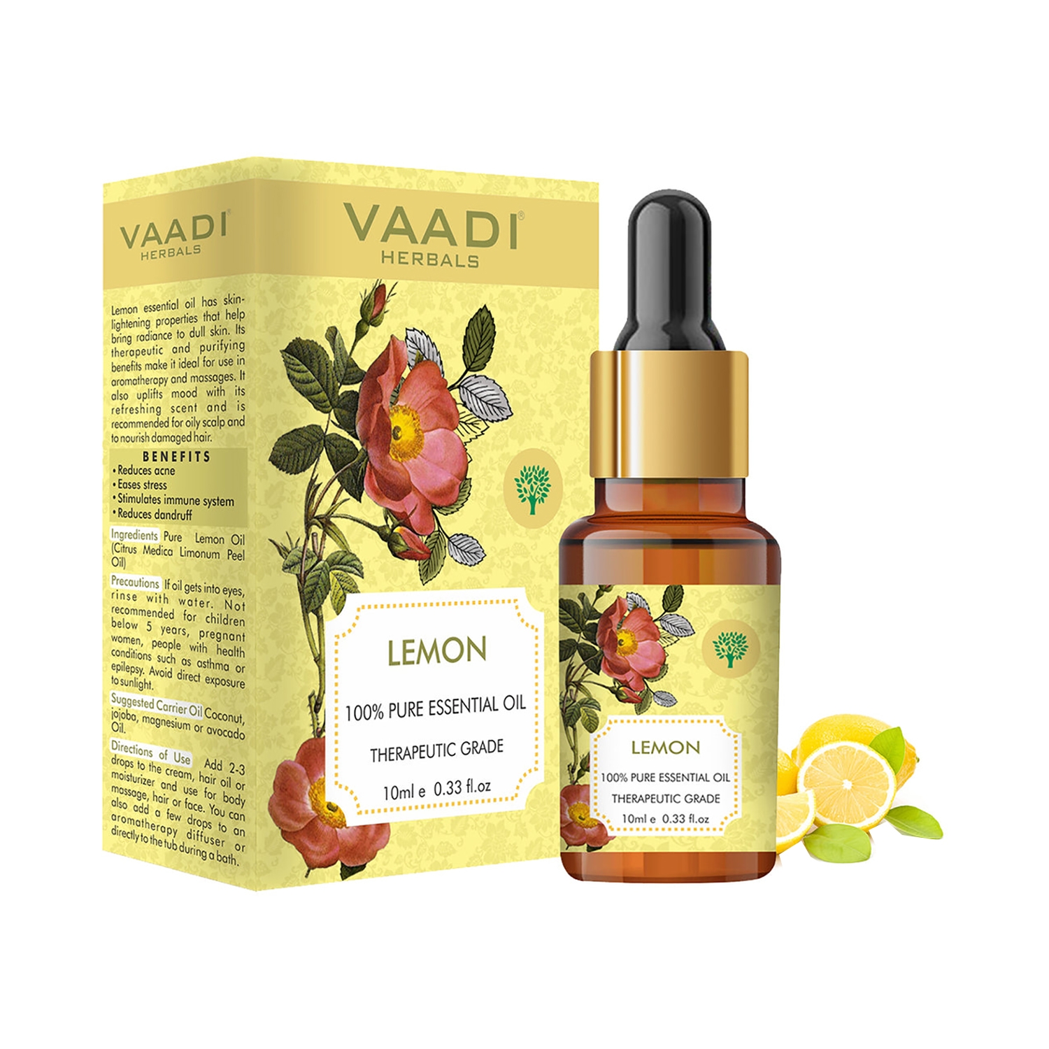 Vaadi Herbals | Vaadi Herbals 100% Pure Therapeutic Grade Lemon Essential Oil (10ml)