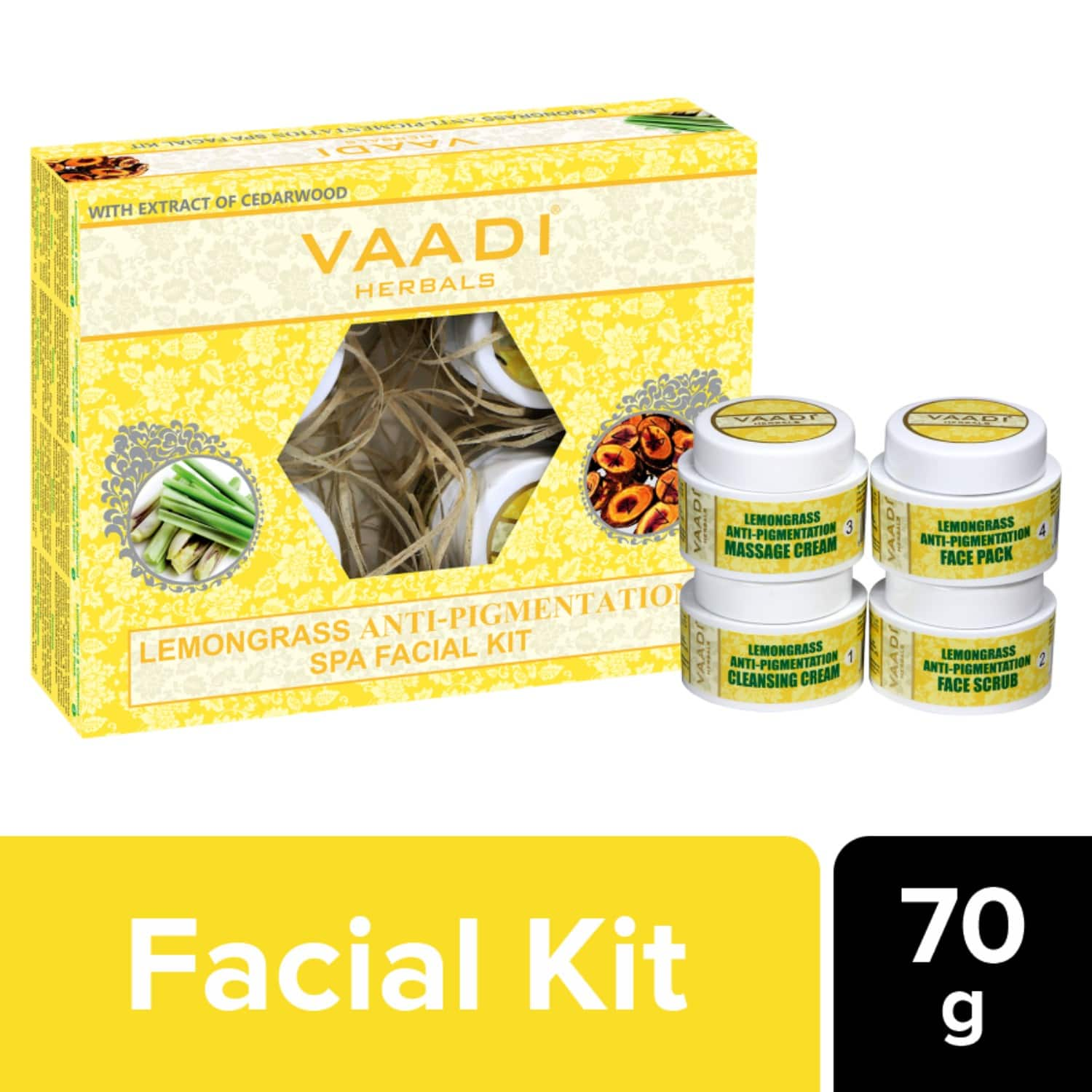 Vaadi Herbals | Vaadi Herbals Lemongrass Anti-Pigmentation Spa Facial Kit (4 Pcs)