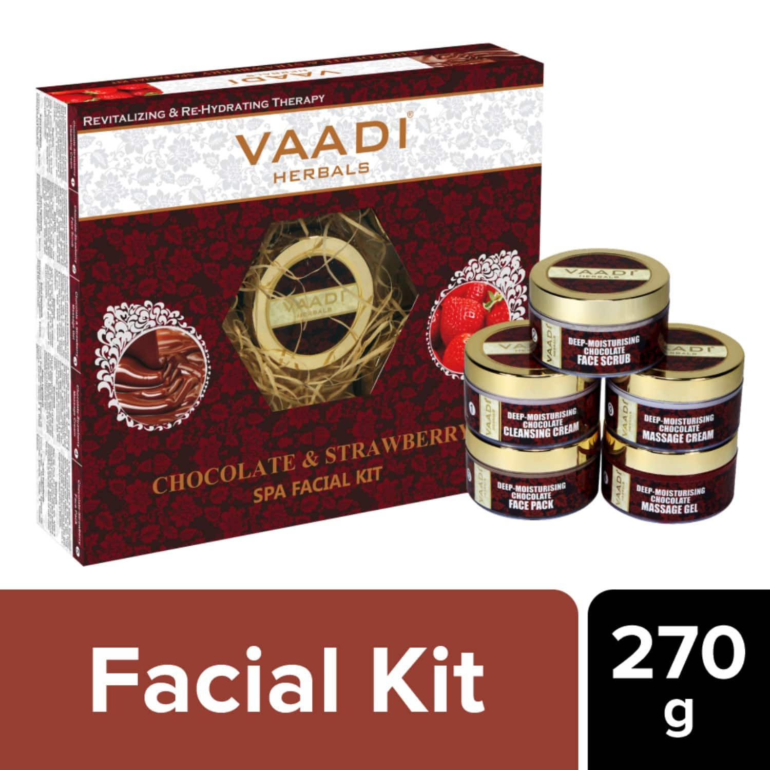 Vaadi Herbals | Vaadi Herbals Chocolate and Strawberry Spa Facial Kit (5 Pcs)