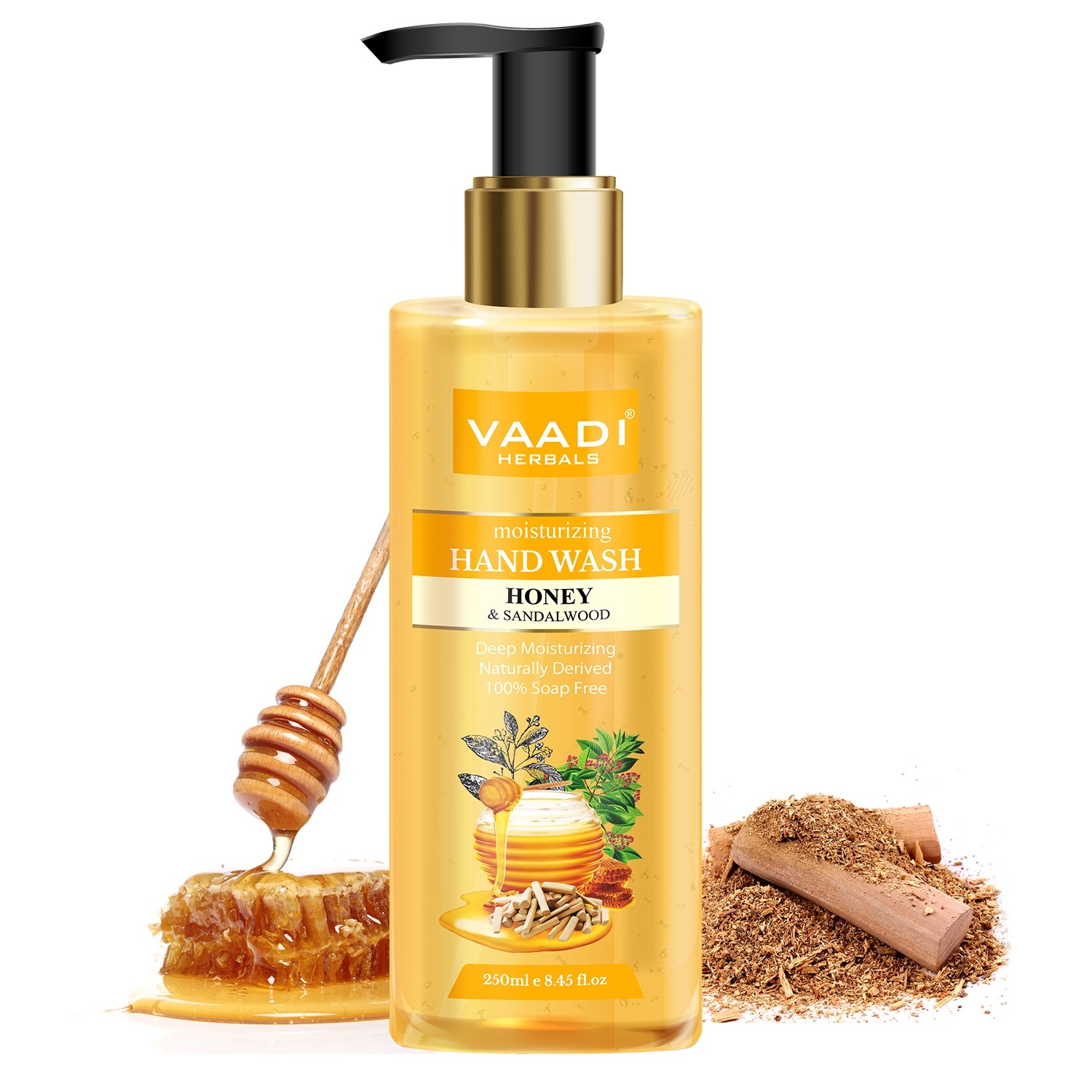Vaadi Herbals | Vaadi Herbals Deep Moisturising Honey and Sandal Hand Wash (250ml)