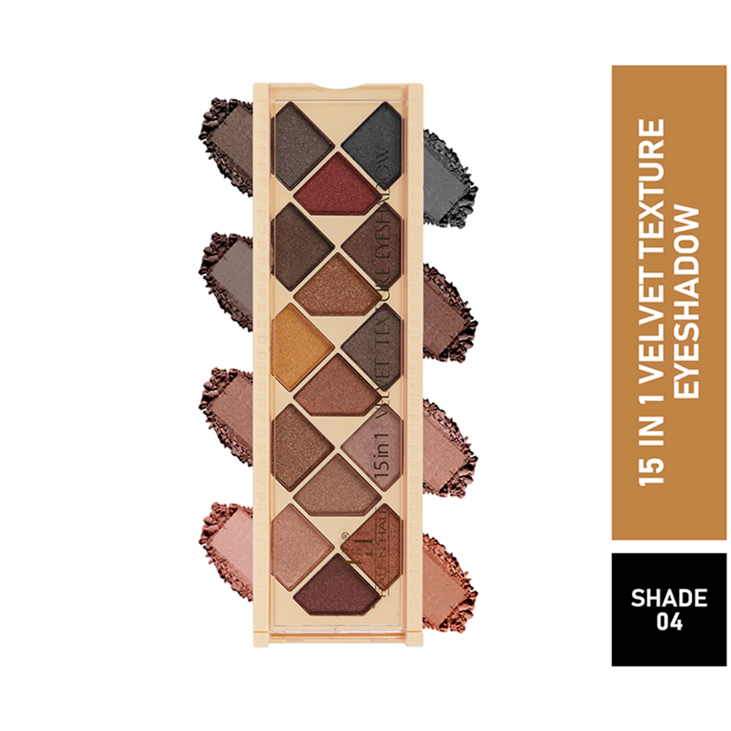 Half N Half | Half N Half 15-In-1 Velvet Texture Eyeshadow Palette - 04 Multicolour (12g)