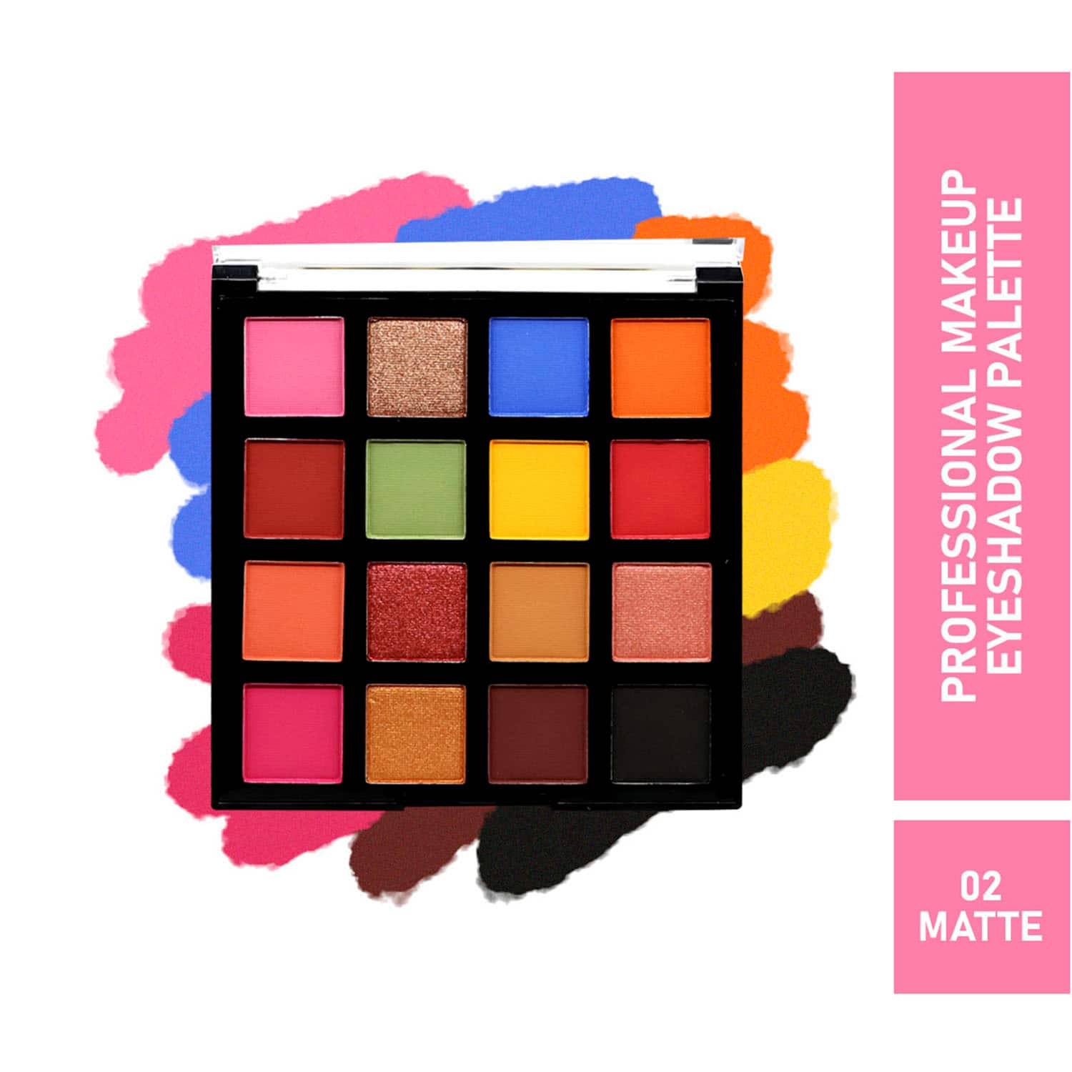 Half N Half | Half N Half Professional Makeup kit, 16 Colours Eyeshadow Matte Palette - 02 Multicolour (18g)