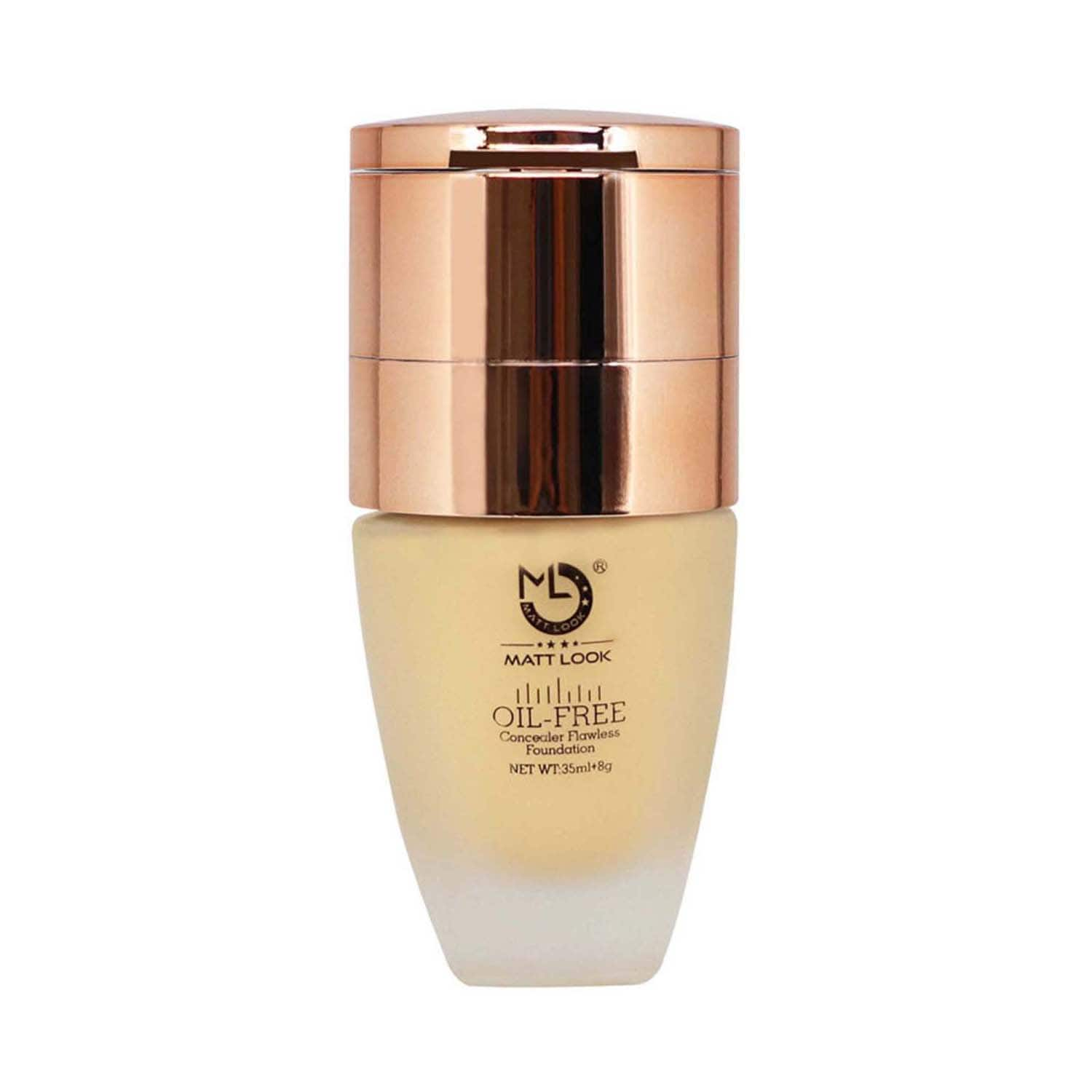 Matt Look | Matt Look Oil Free Concealer Flawless Foundation - 04 Ivory (35ml+8g)