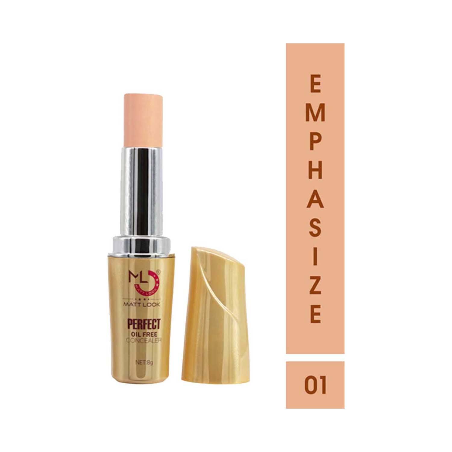 Matt Look | Matt Look Perfect Oil Free Concealer - 01 Emphasize (8g)