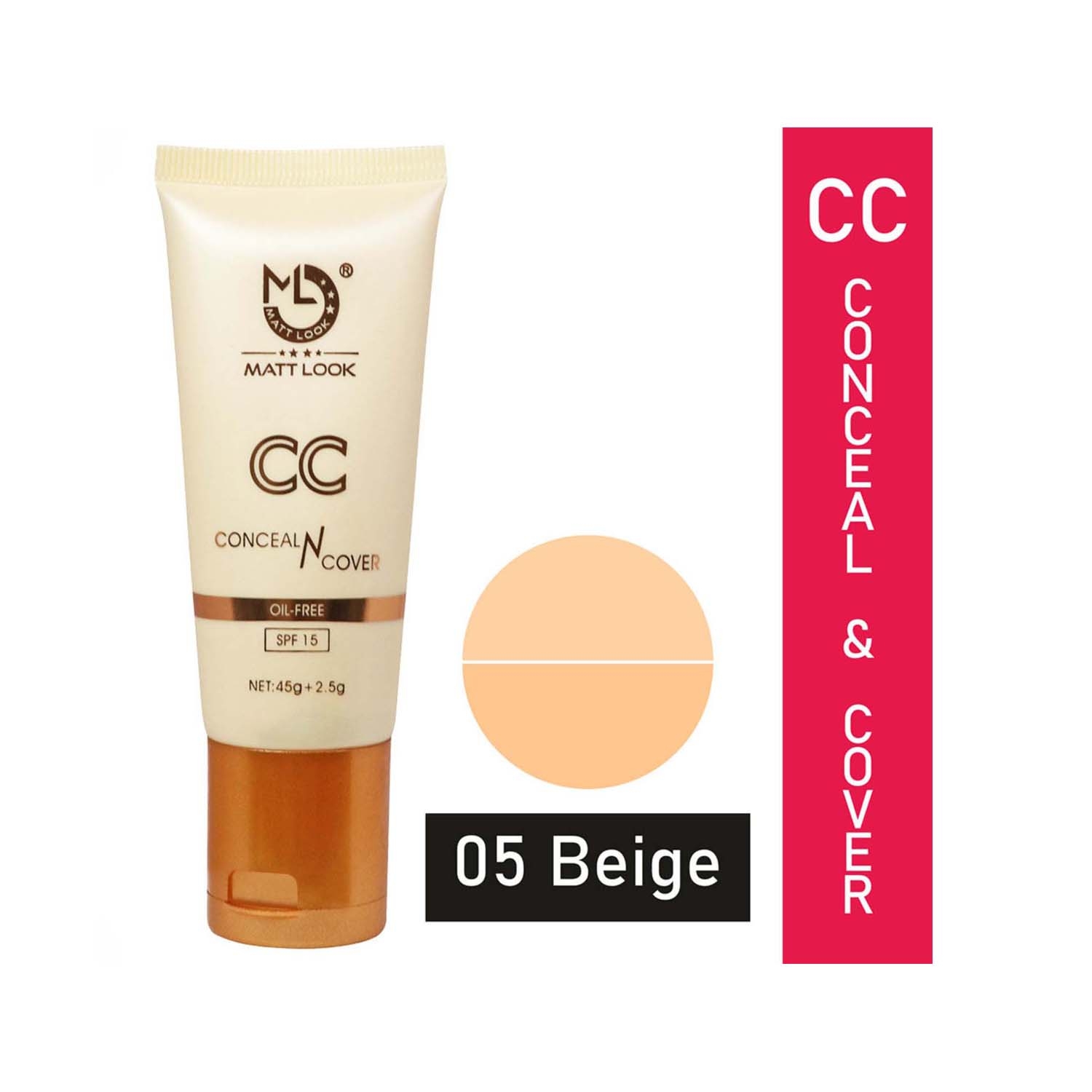 Matt Look | Matt Look CC Conceal N Cover SPF-15 - 05 Beige (47.5g)