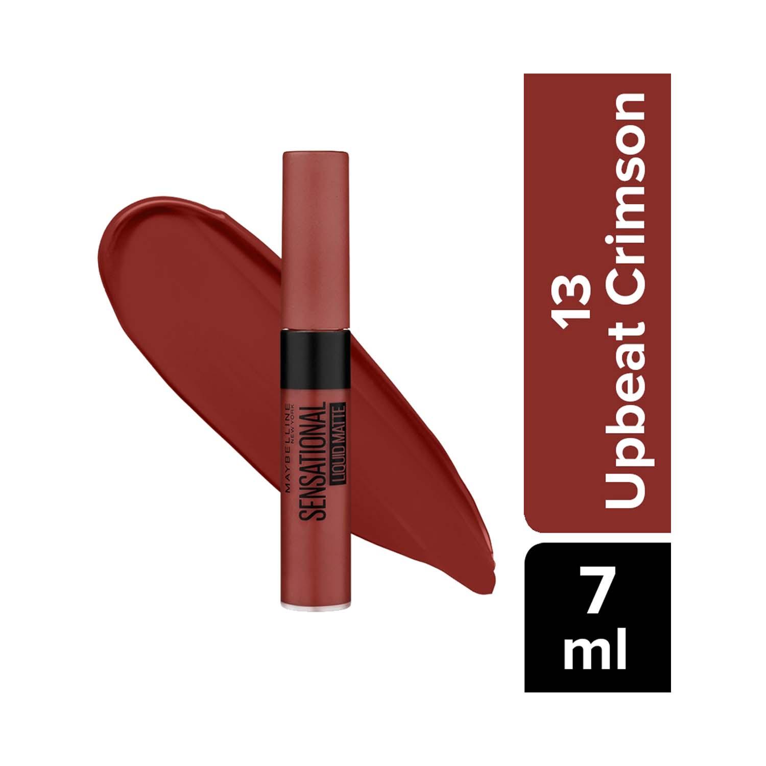 Maybelline New York | Maybelline New York Sensational Liquid Matte Lipstick - 13 Upbeat Crimson (7 ml)