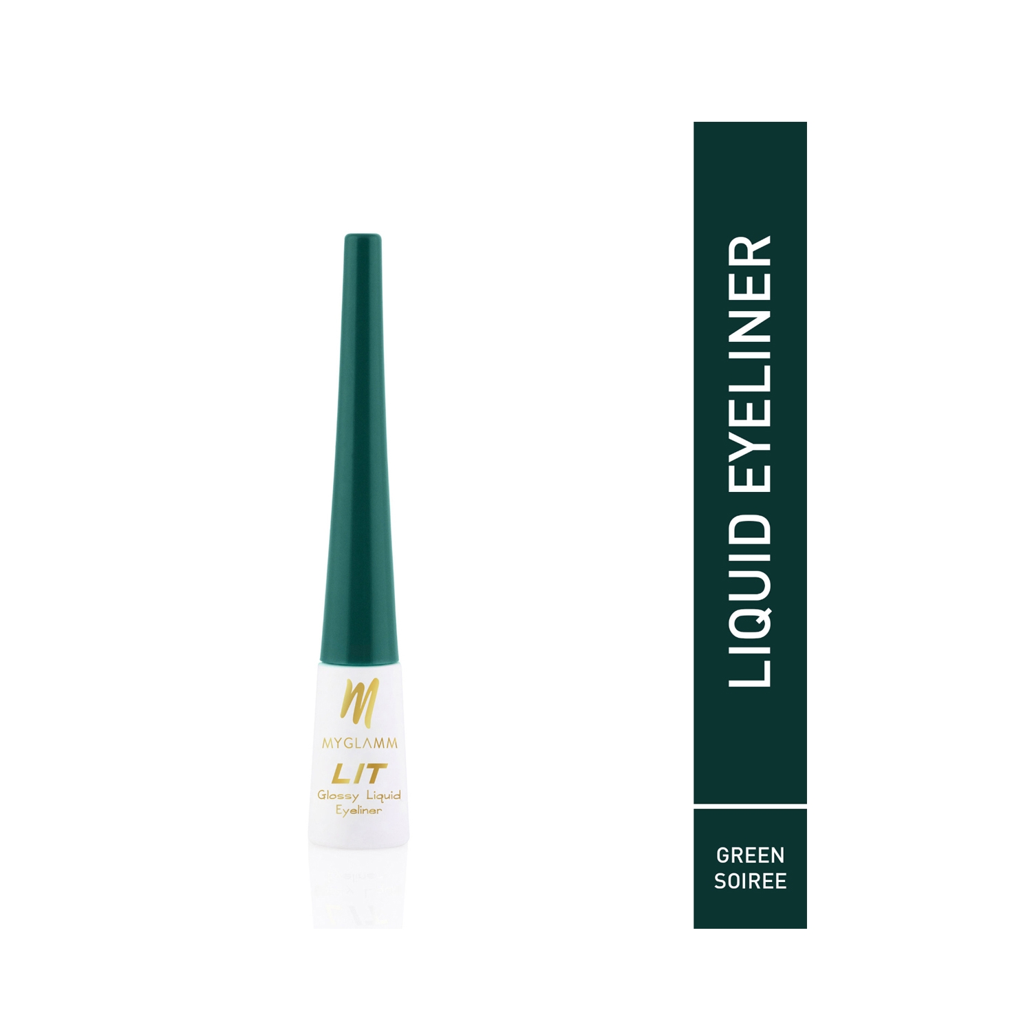 MyGlamm | MyGlamm LIT Glossy Liquid Eyeliner - Green Soiree (3.5ml)