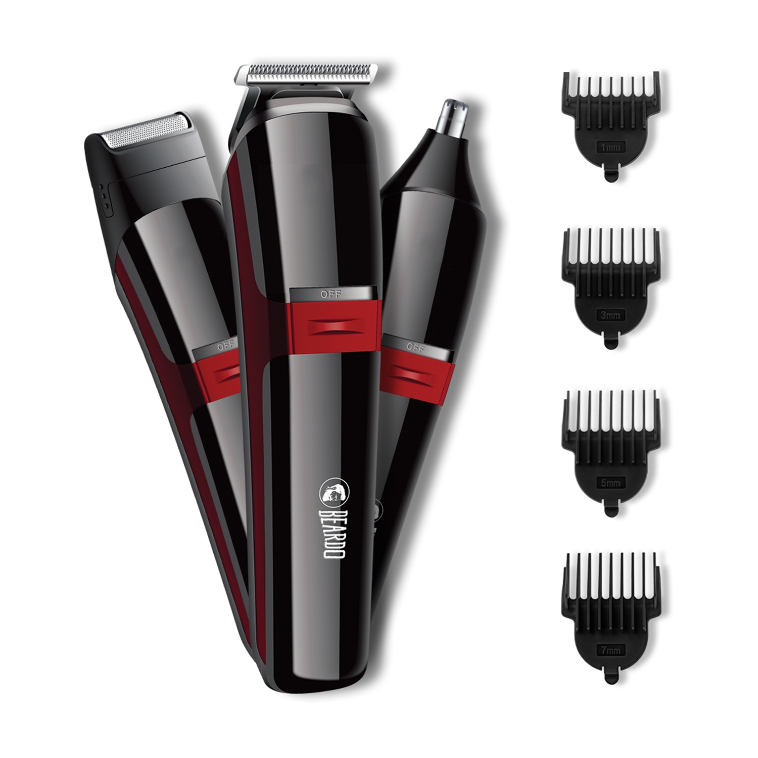 Beardo | Beardo APE-X 3-In-1 Multipurpose Trimmer - Black & Red