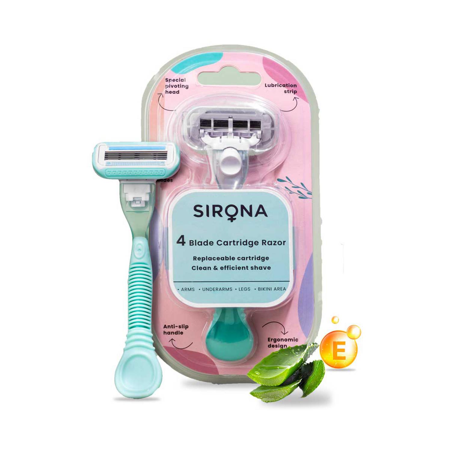 Sirona | Sirona Reusable 4 Blade Cartridge Hair Removal Body Razor For Women