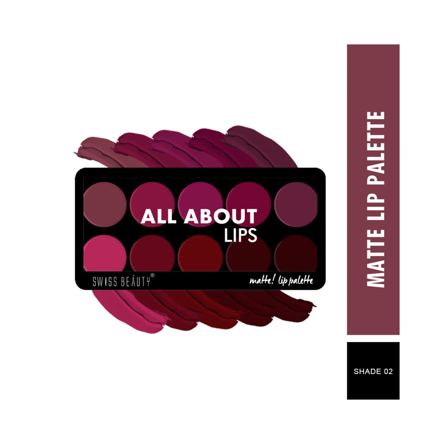 Swiss Beauty | Swiss Beauty Matte Lip Palette - 02 Shade (12g)