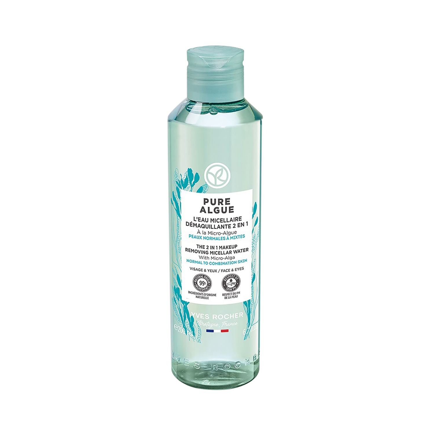 Yves Rocher Pure Algue The 2 In 1 Makeup Removing Micellar Water (200ml)