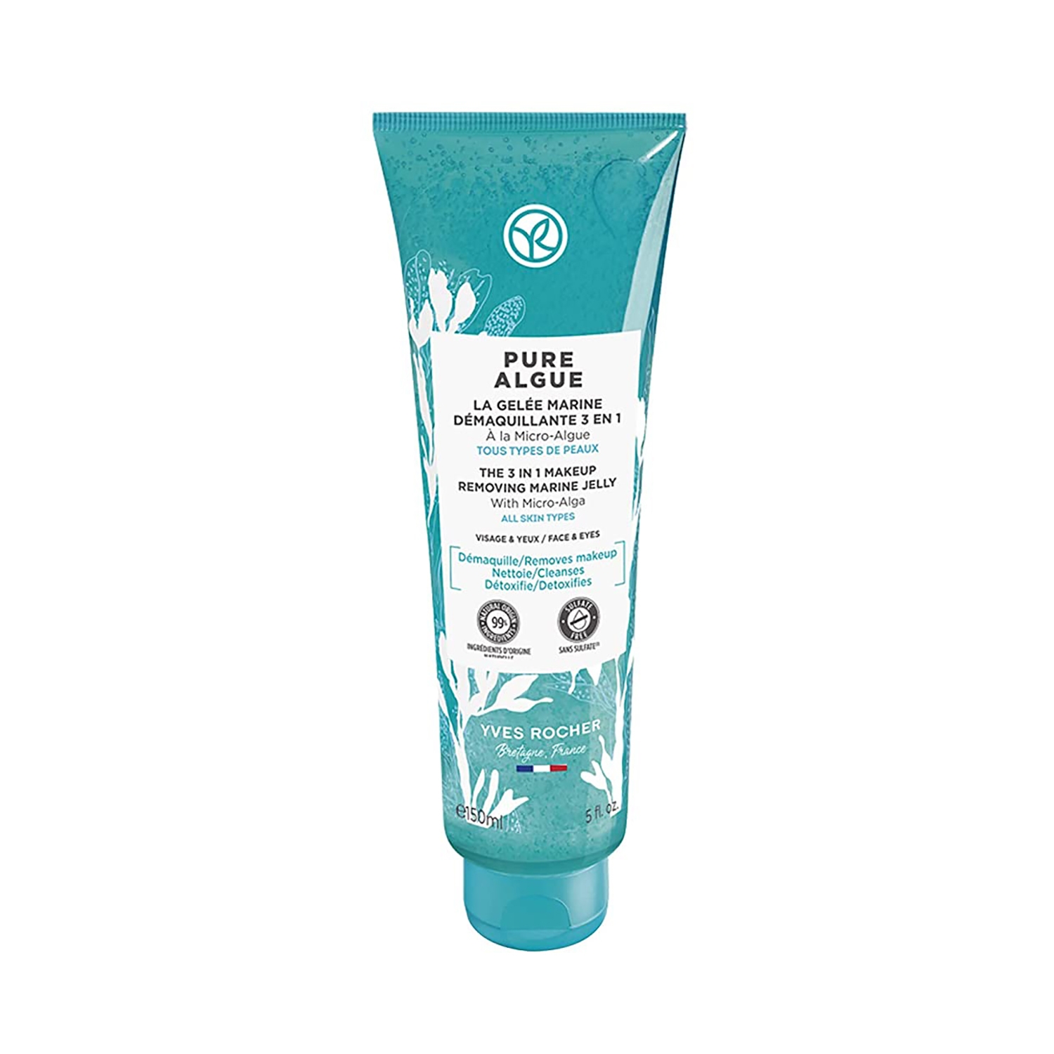 Yves Rocher | Yves Rocher Pure Algue The 3 In 1 Makeup Removing Marine Jelly (150ml)