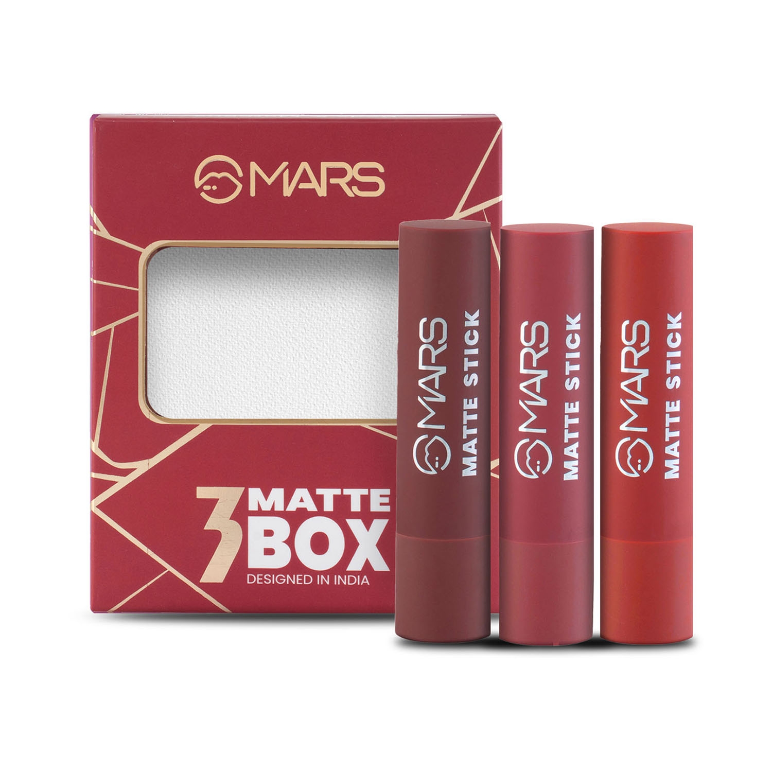 MARS | MARS Matte Lipsticks Box - 01 Reds & Maroons (3.5 g)