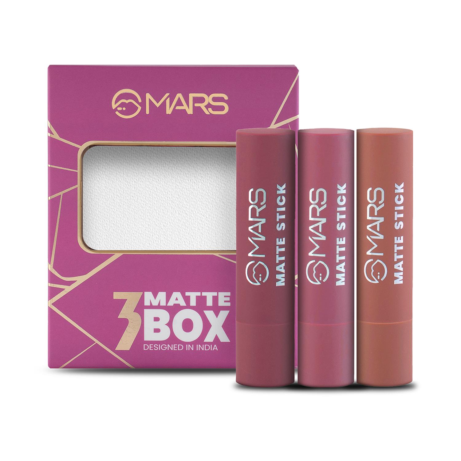 MARS | MARS Matte Lipsticks Box - 02 Peaches & Nudes (3.5 g)