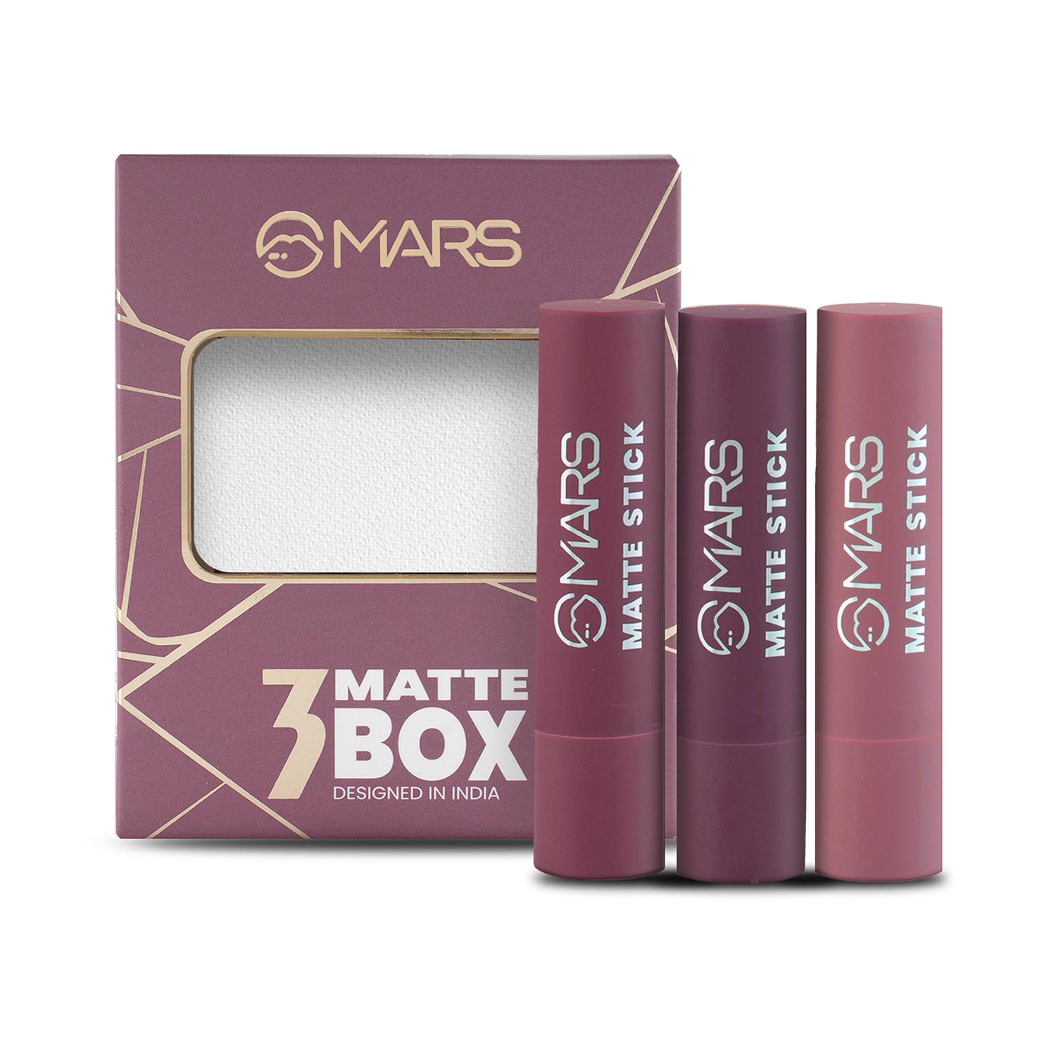 MARS | MARS Matte Lipsticks Box - 03 Plums (3.5 g)