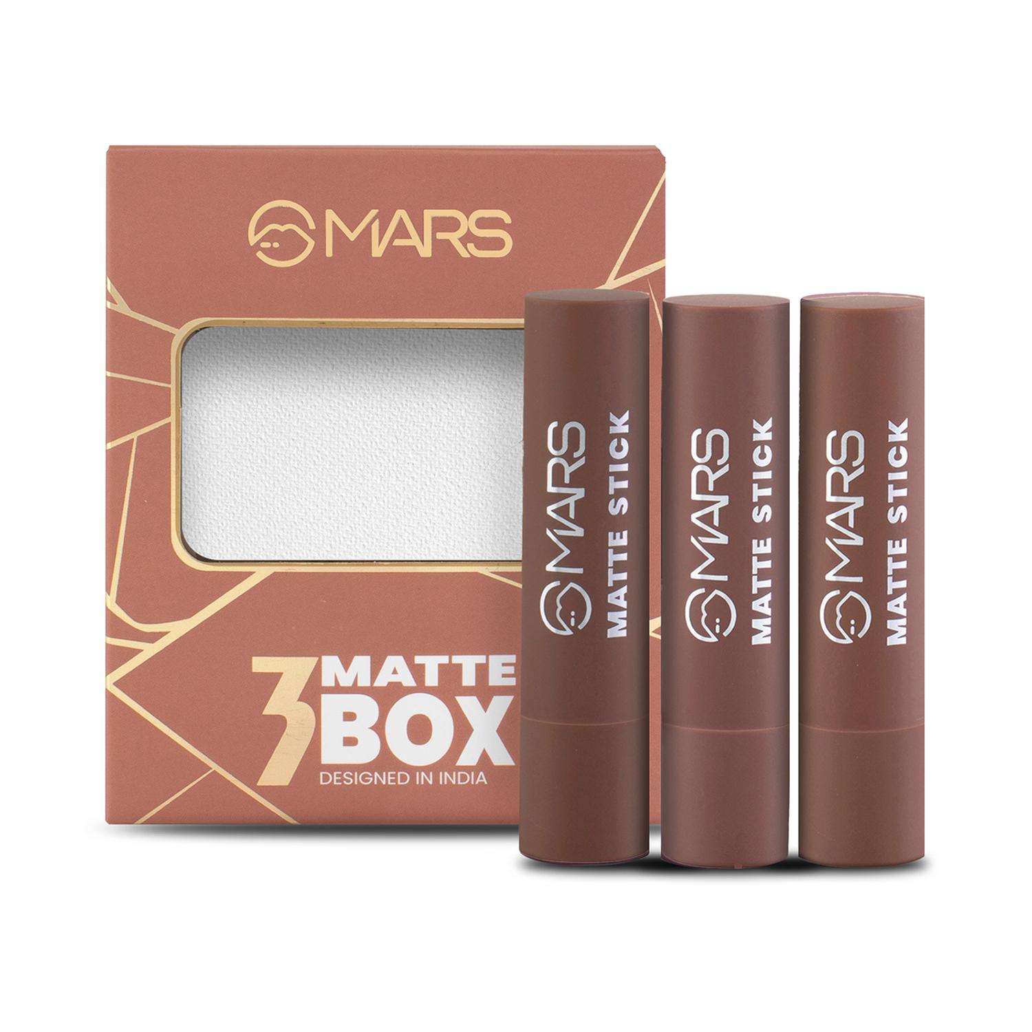 MARS Matte Lipsticks Box - 04 Browns (3.5 g)