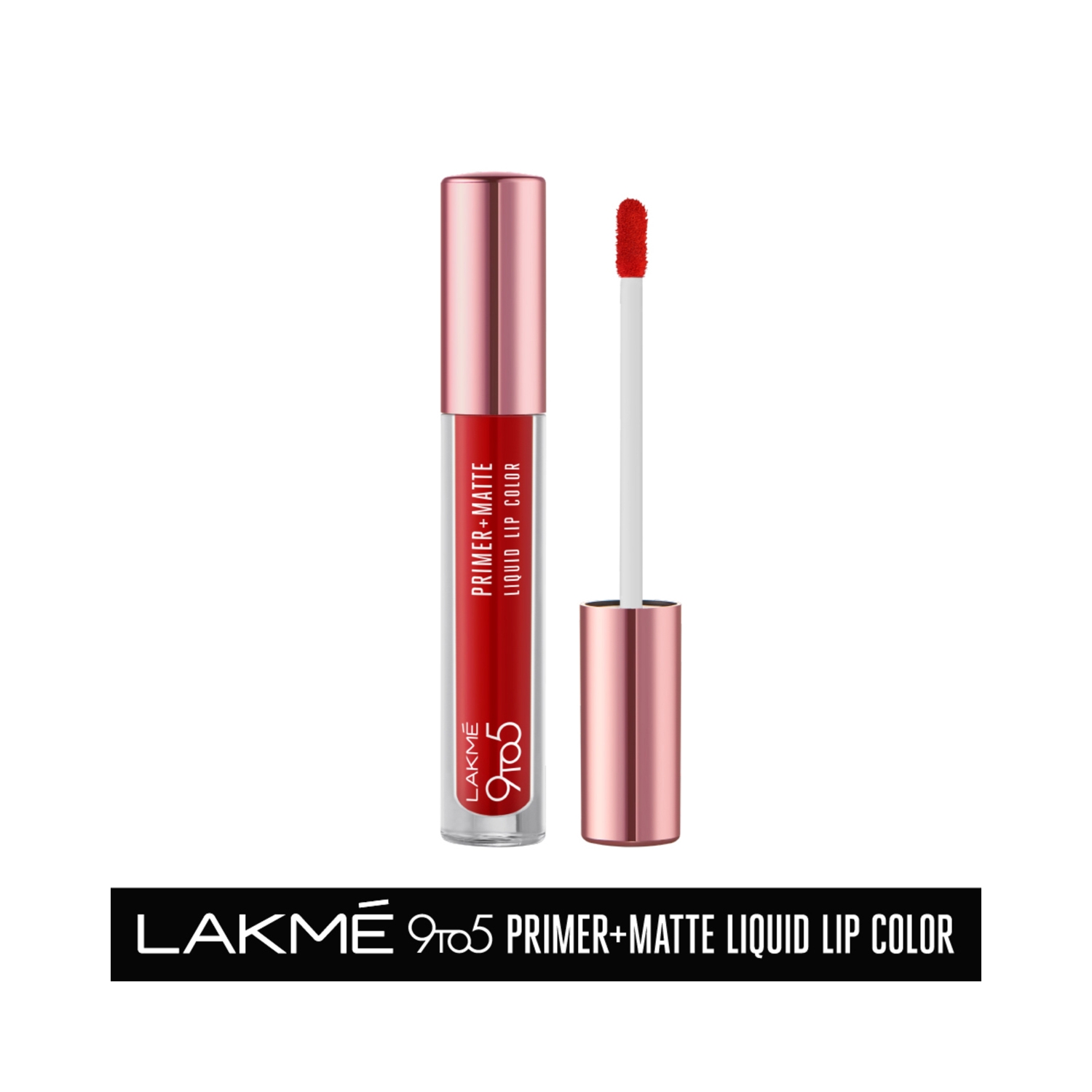 Lakme | Lakme 9To5 Primer + Matte Liquid Lip Color - MR2 Driven Red (4.2ml)