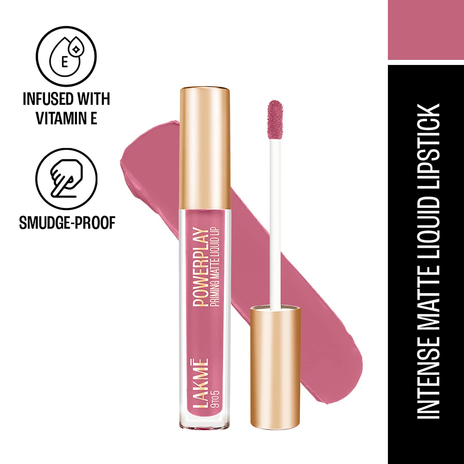 Lakme | Lakme 9 To 5 Powerplay Priming Matte Liquid Lip - Everyday Pink (4.2 ml)