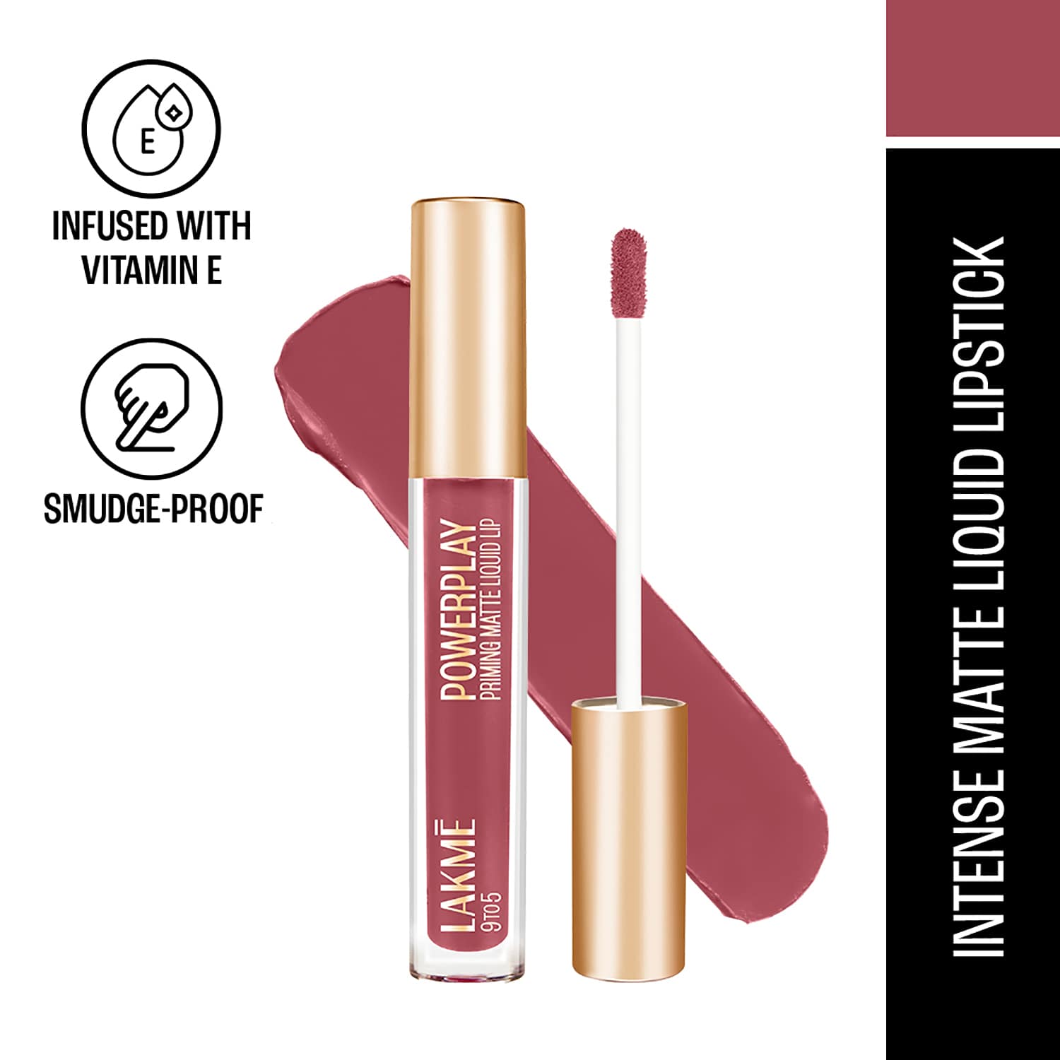 Lakme | Lakme 9 To 5 Powerplay Priming Matte Liquid Lip - Hustling Nude (4.2 ml)