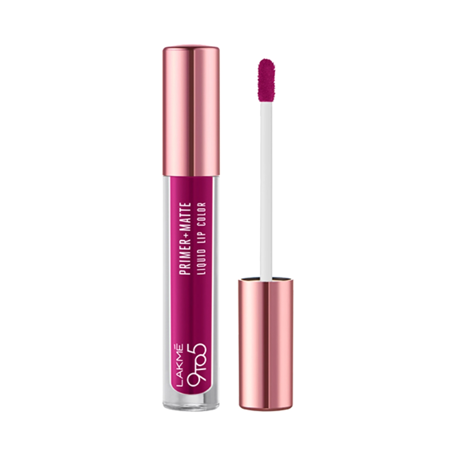Lakme 9To5 Primer + Matte Liquid Lip Color - MM2 Passion Berry (4.2ml)