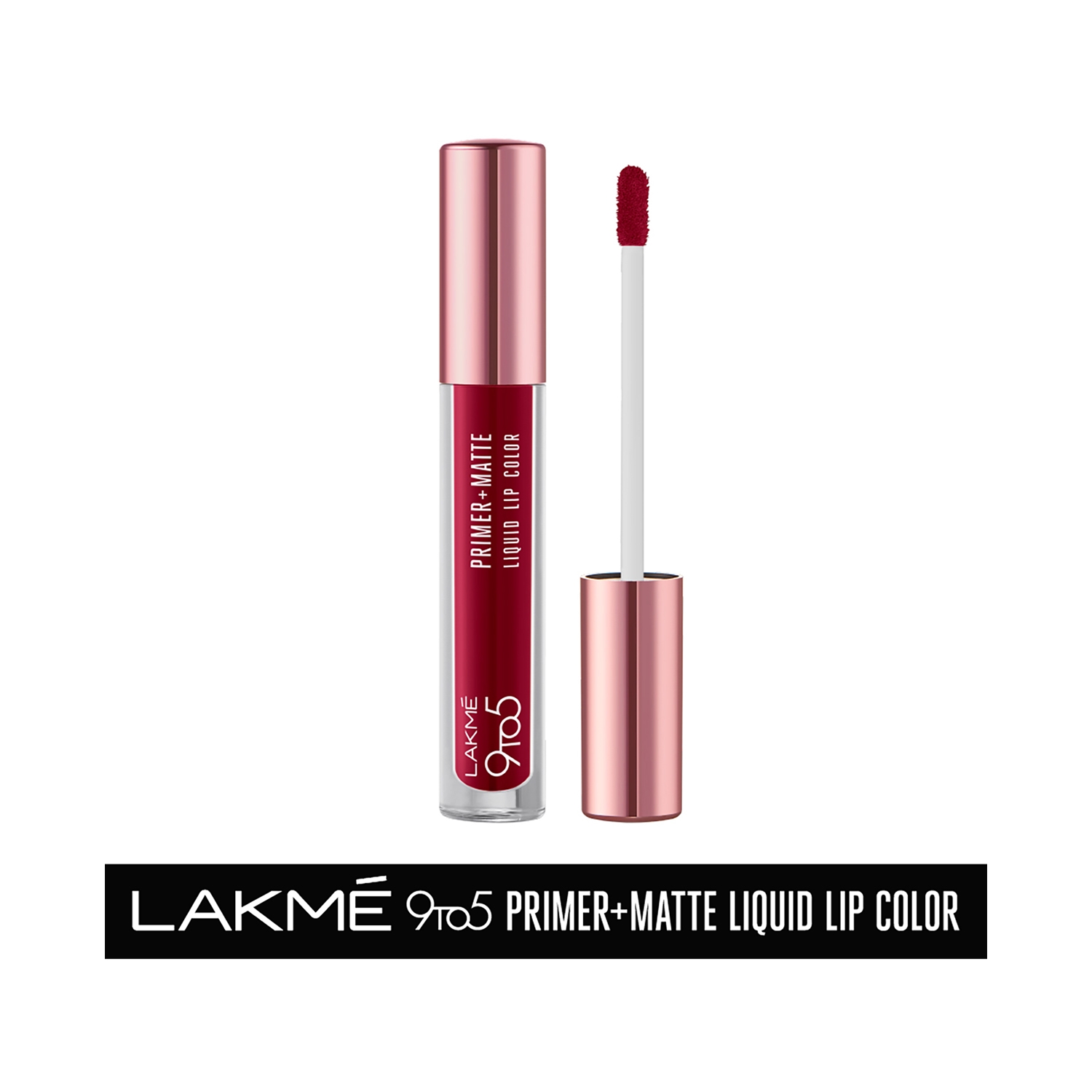 Lakme | Lakme 9To5 Primer + Matte Liquid Lip Color - MM3 Crisp Wine (4.2ml)
