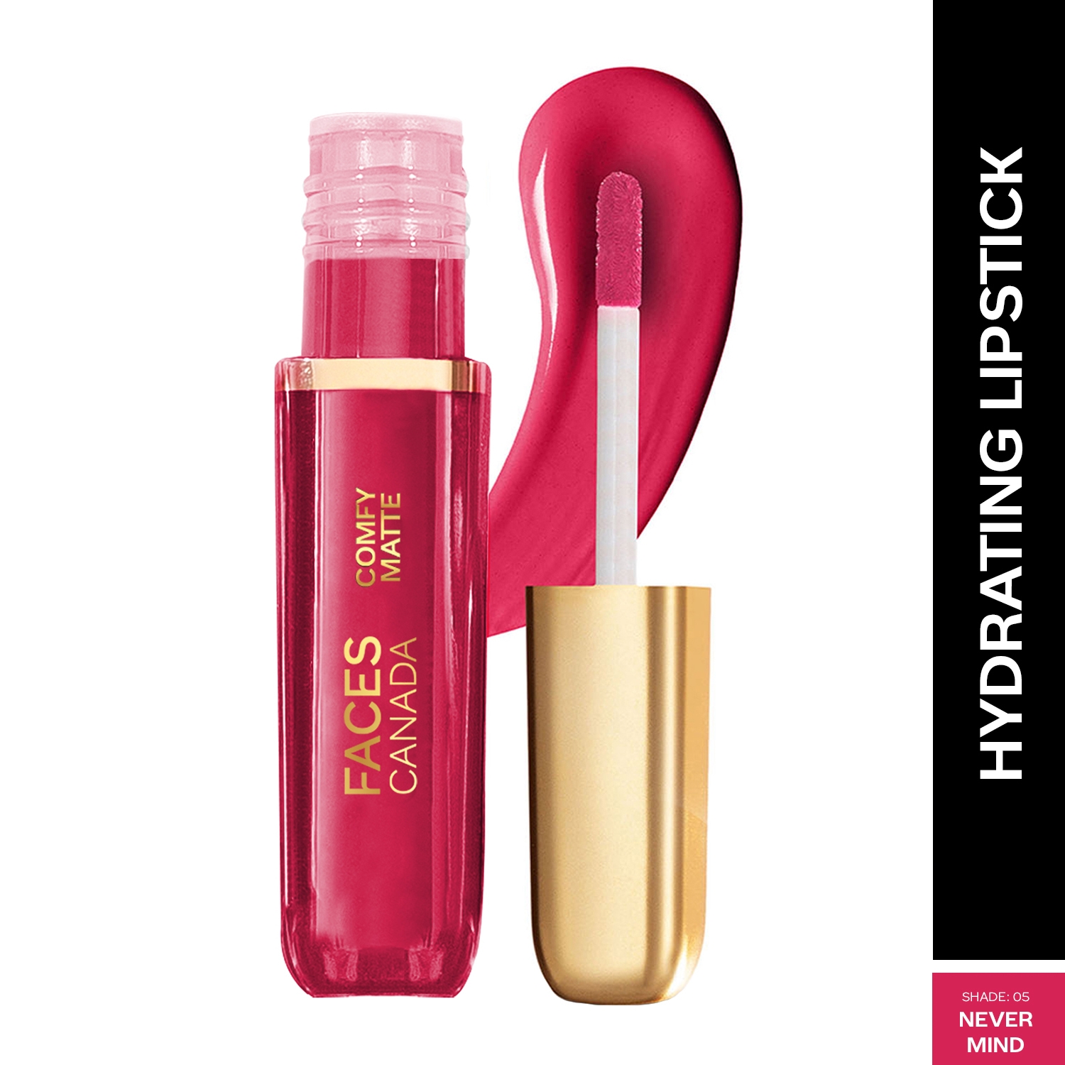 Faces Canada | Faces Canada Comfy Matte Liquid Lipstick 10HR Stay No Dryness - Never Mind 05 (3ml)