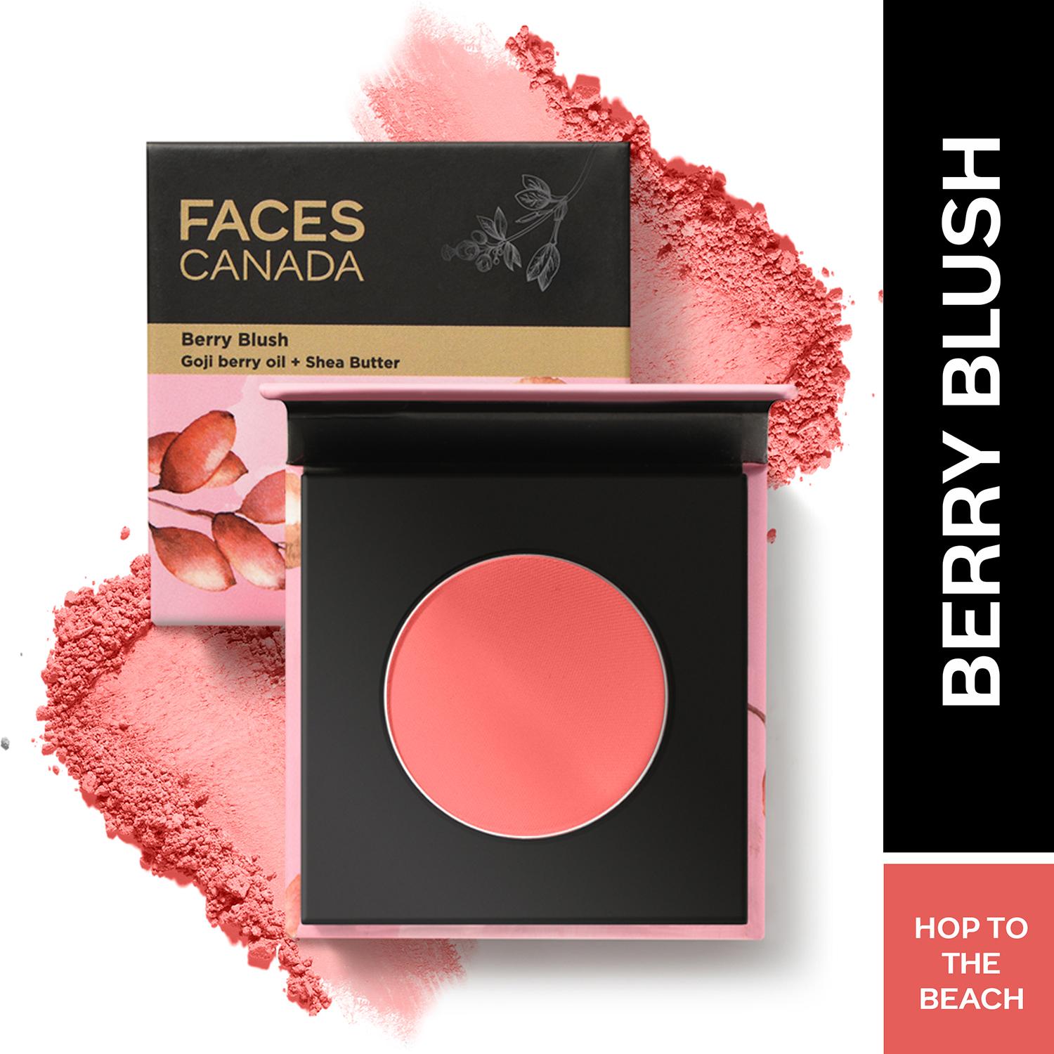 Faces Canada | Faces Canada Berry Blush - Hop To The Beach 01, Lightweight Long Lasting Ultra-Matte HD Finish (4 g)